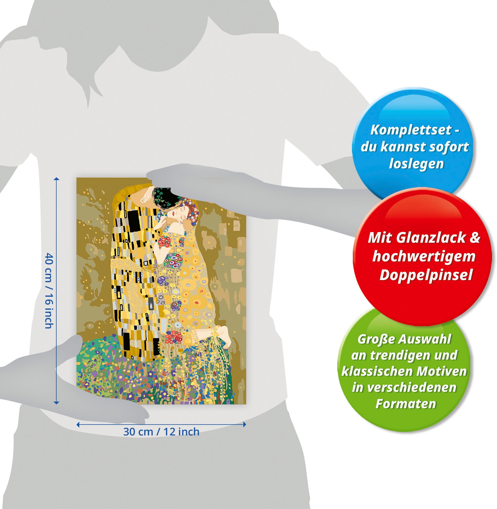 Ravensburger Malen nach Zahlen »CreArt, ART Collection, The Kiss (Klimt)«