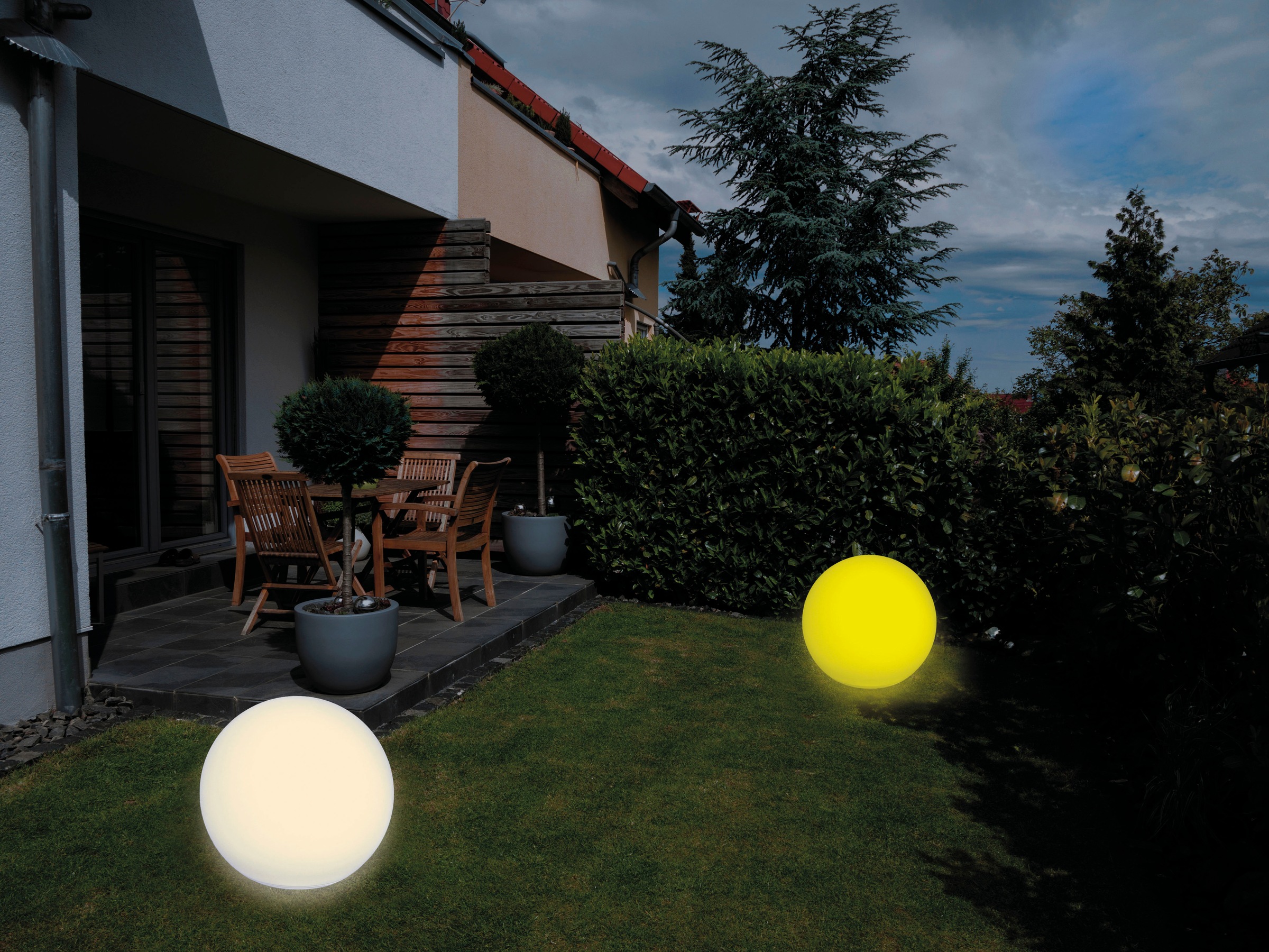my home LED Solarleuchte »Orlaith, LED-Solar Kugelleuchte Ø 40 cm«, Leuchtmittel LED-Modul | LED fest integriert, mit Erdspieß