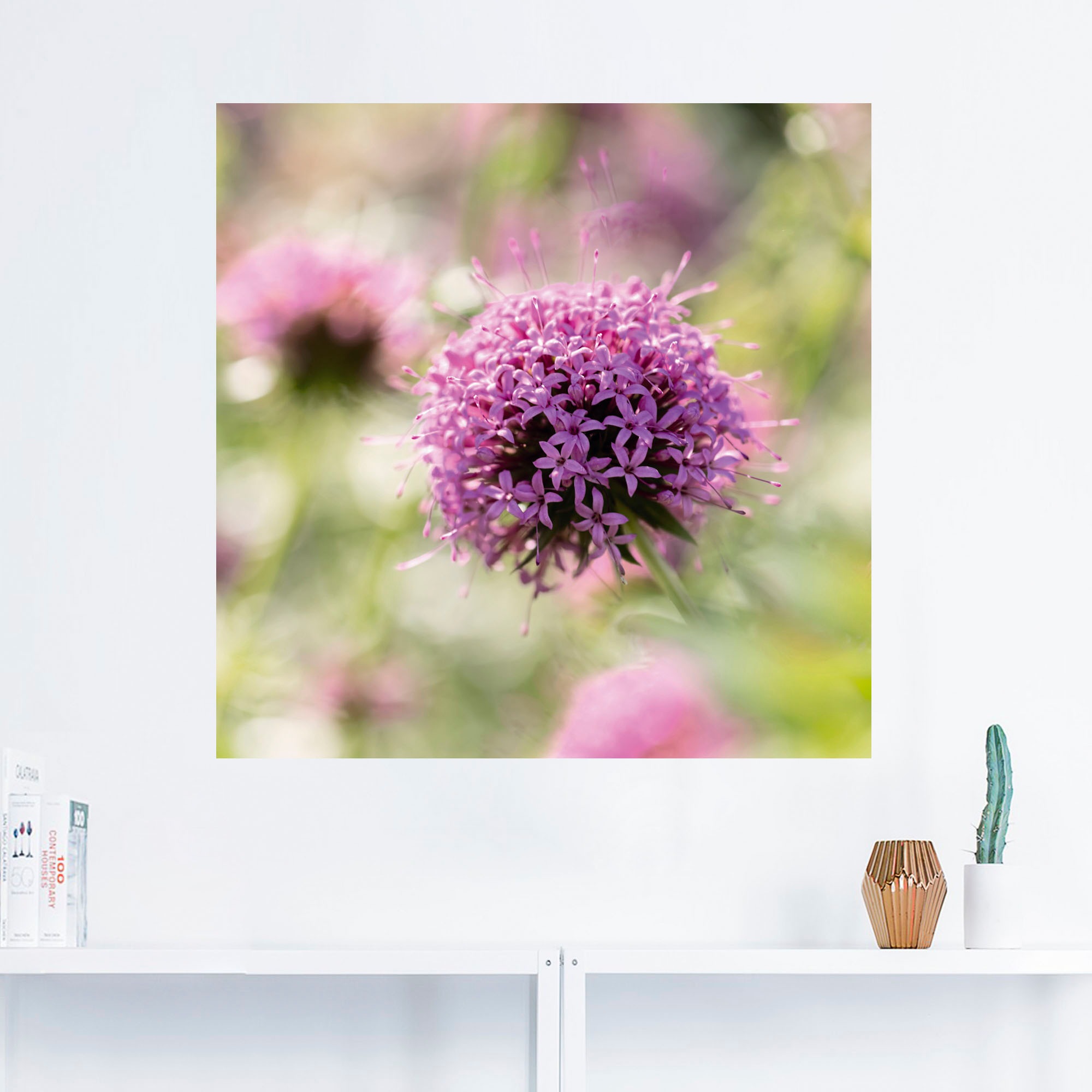 Artland Wandbild "Lila Blüte im Gegenlicht", Blumen, (1 St.), als Leinwandb günstig online kaufen