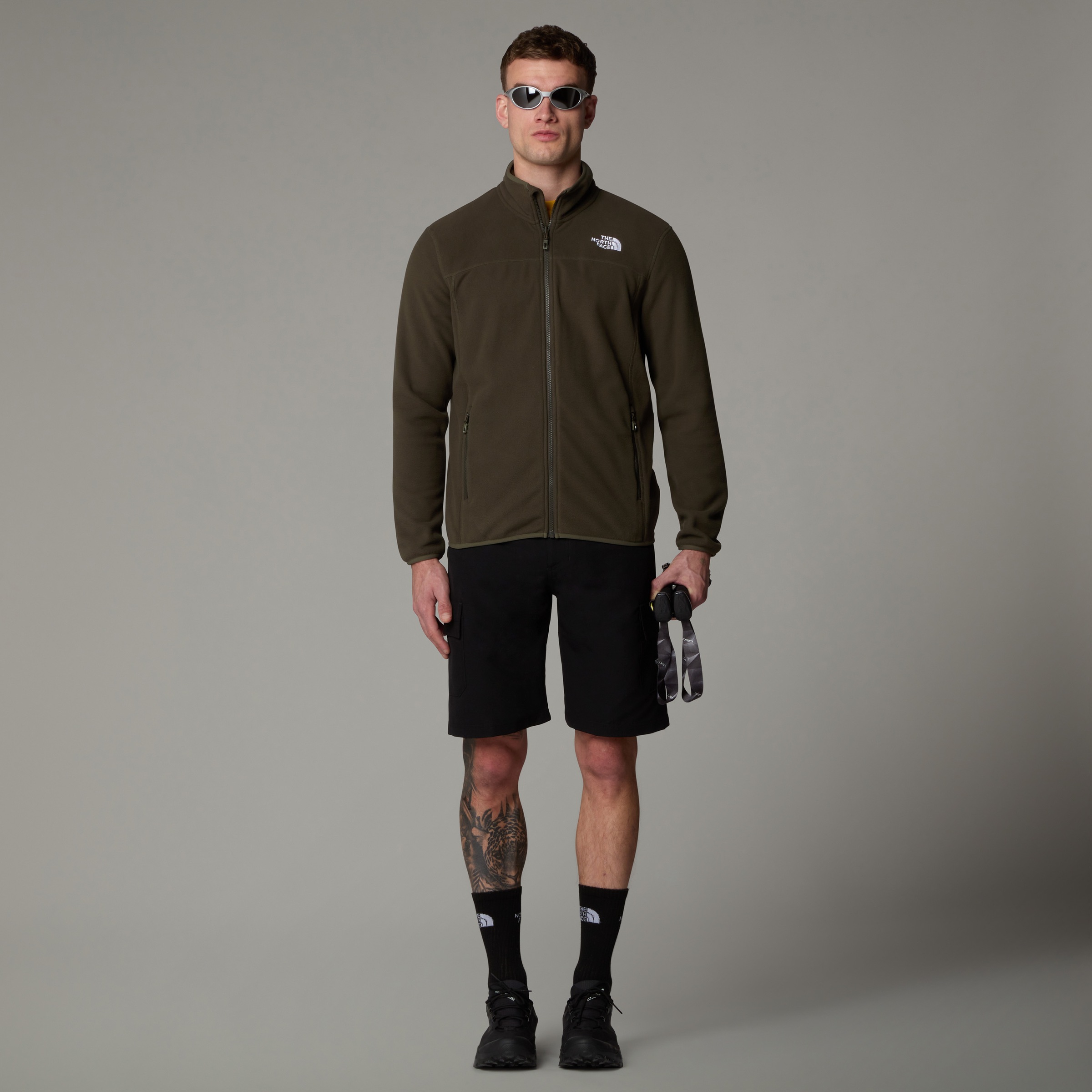 The North Face Fleecejacke »M 100 GLACIER FULL ZIP - EU«, (1 St.), aus weichem, gebürstetem Mikrofaser-Fleece