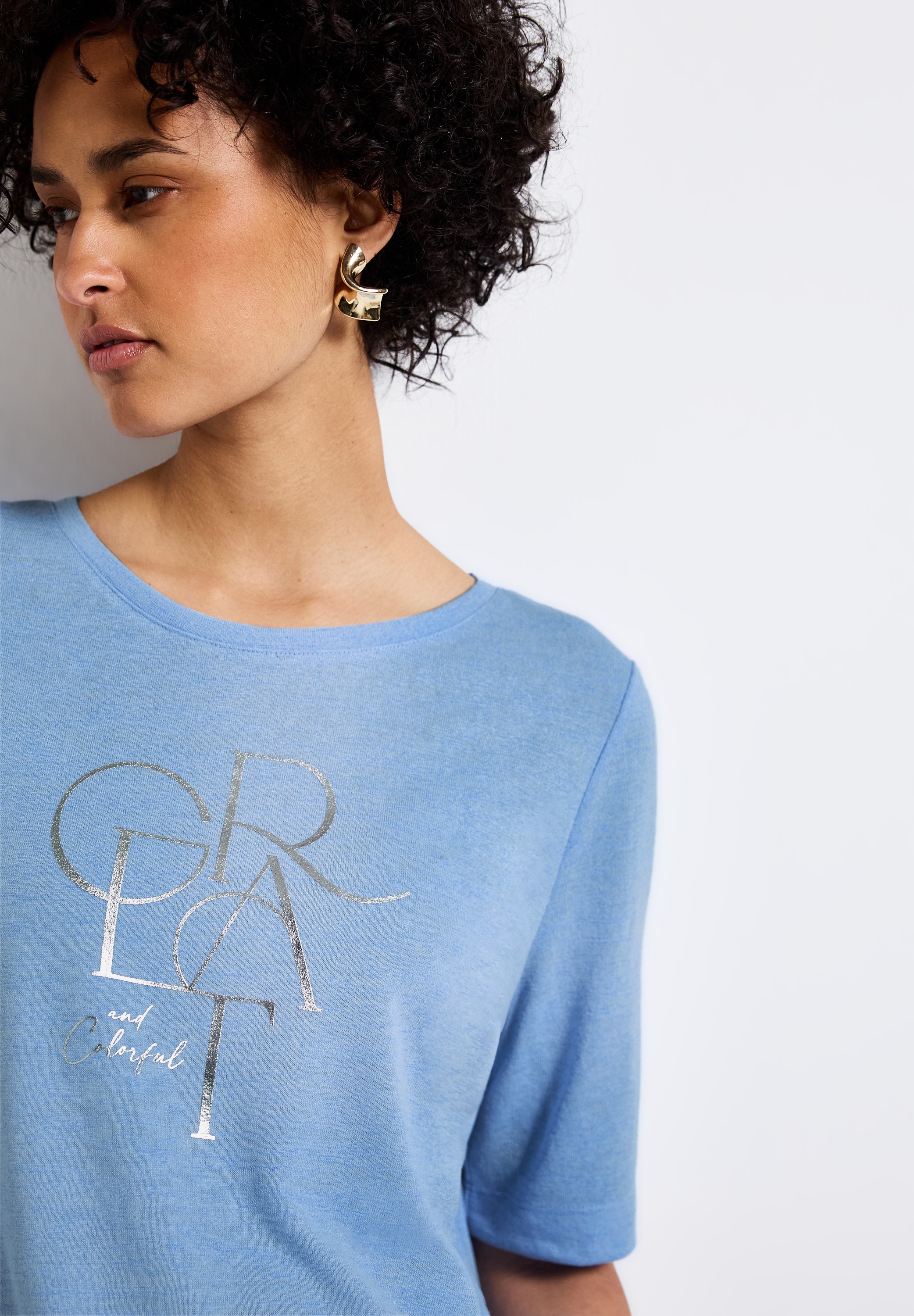 STREET ONE T-Shirt, mit Folien-Wording günstig online kaufen