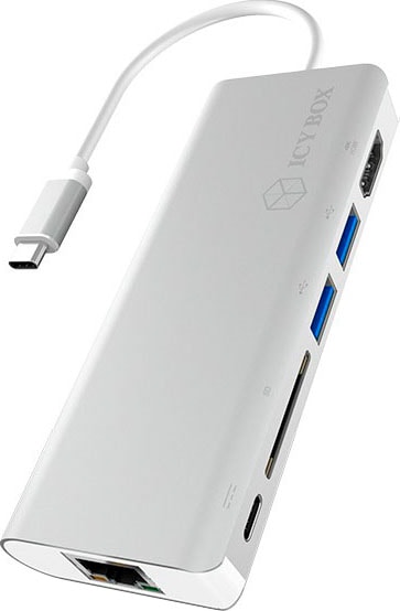 ICY BOX Laptop-Dockingstation »ICY BOX Dockingstation USB-C zu USB 3.0, HDMI, SD und RJ45«