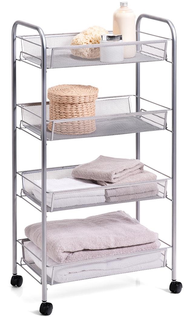 Zeller Present Rollwagen "Mesh" mit vier Ablagekörbe, Höhe 83,5 cm günstig online kaufen