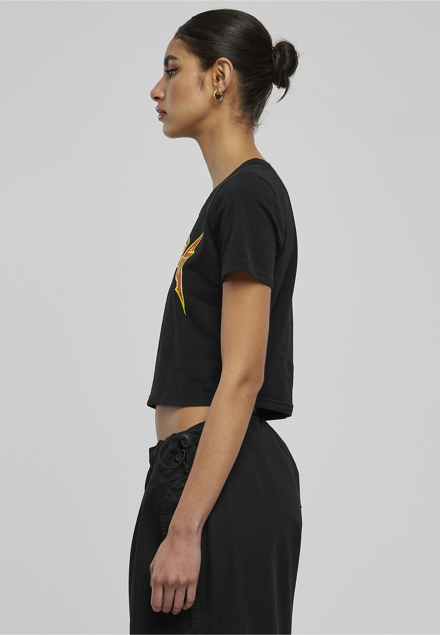 Miss Tee Kurzarmshirt »Miss Tee Damen Badgirls Cropped Tee« 1 Stk.