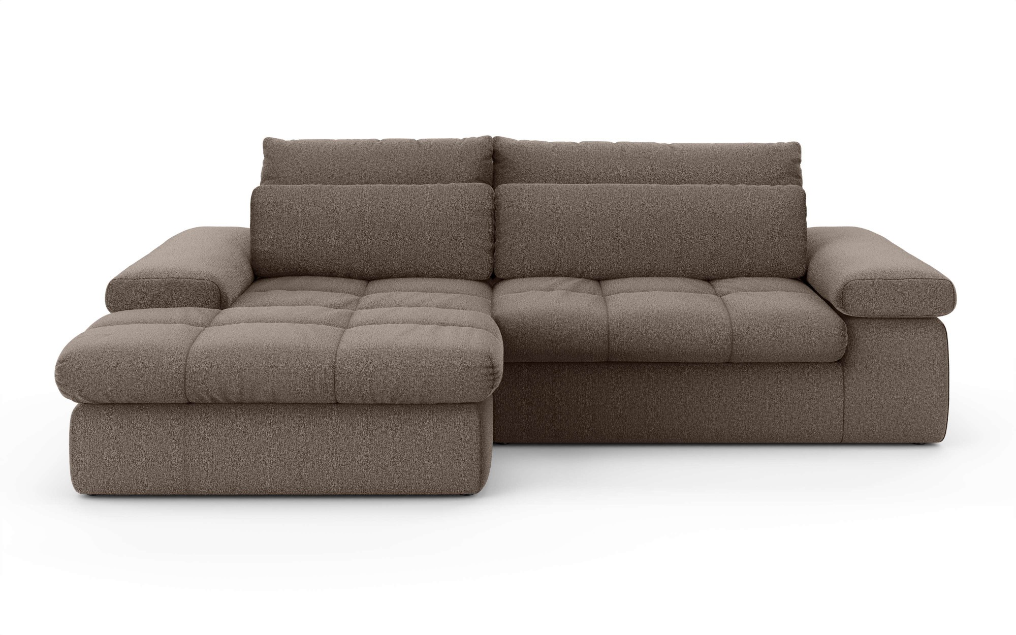 Home affaire Ecksofa "ALVERIE mit Recamiere, moderne Steppung, Maße: B/T/H günstig online kaufen
