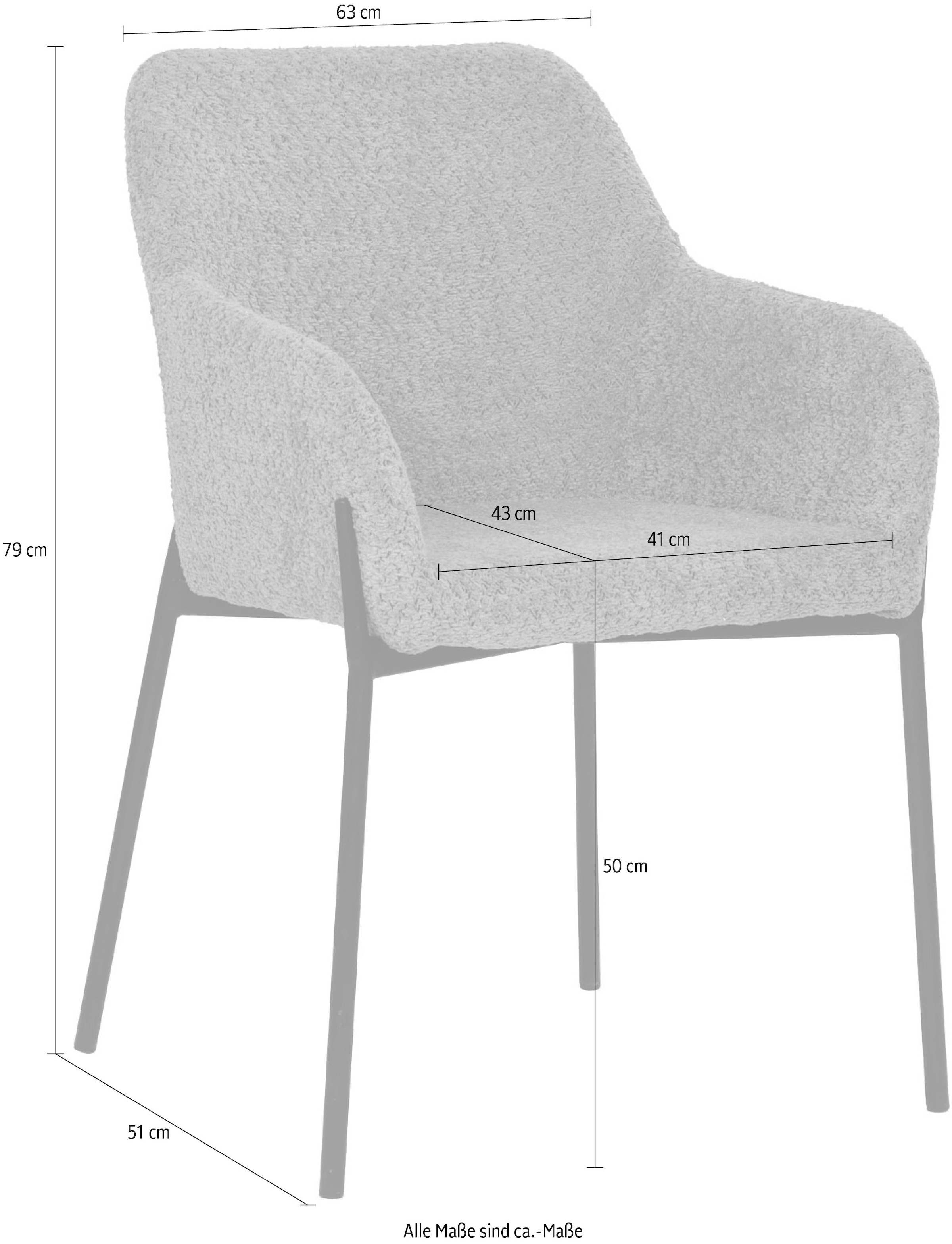 SIT Armlehnstuhl, (Set), 2 St., Bouclé, Oeko-Tex zertifiziert
