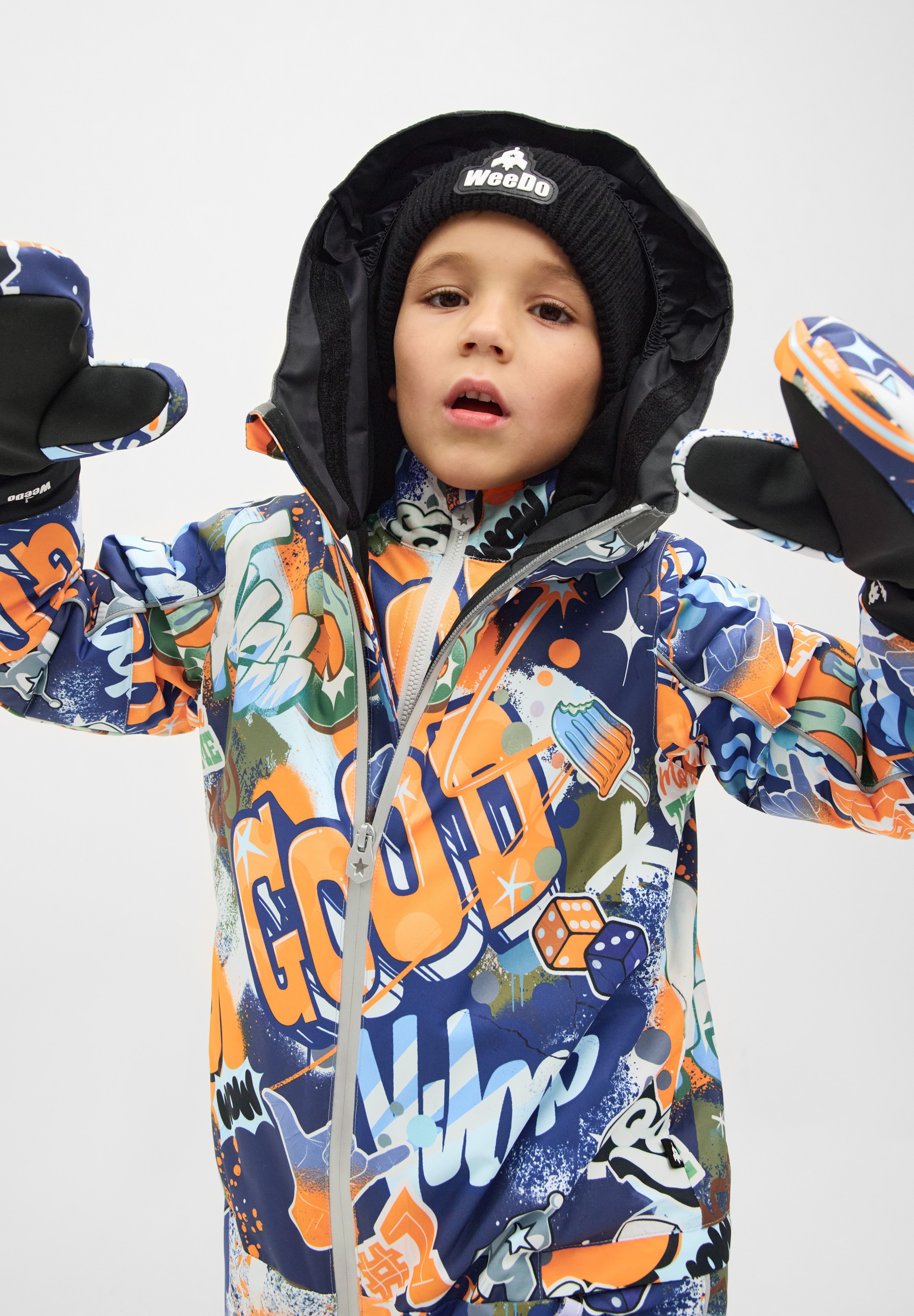 WeeDo Schneeoverall »COSMO SPRAYPRINT 26 Schneeanzug« Mitwachsender Schneeanzug