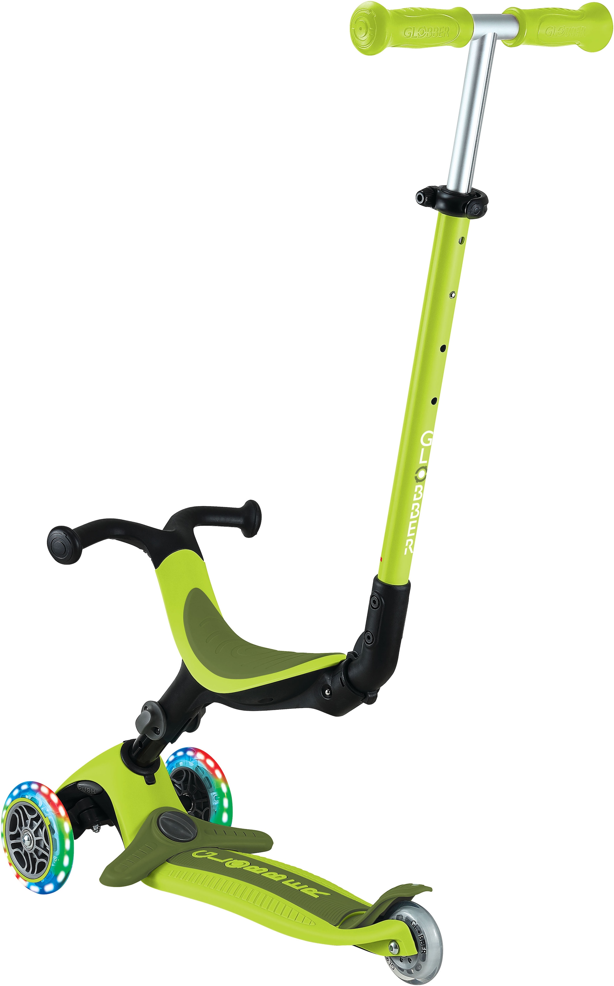 Globber Tretroller »GO-UP ACTIVE LIGHTS mit Leuchtrollen«