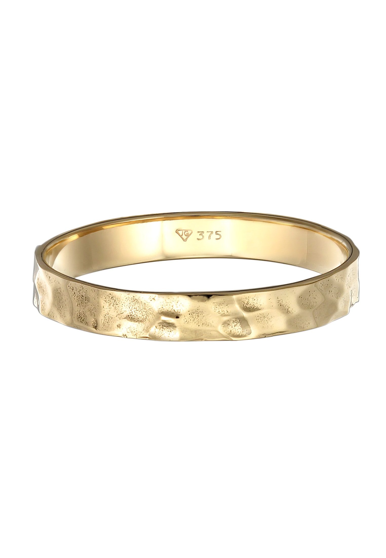 Kuzzoi Silberring »Ring Bandring Herrenring Gehämmert 375er Gelbgold«