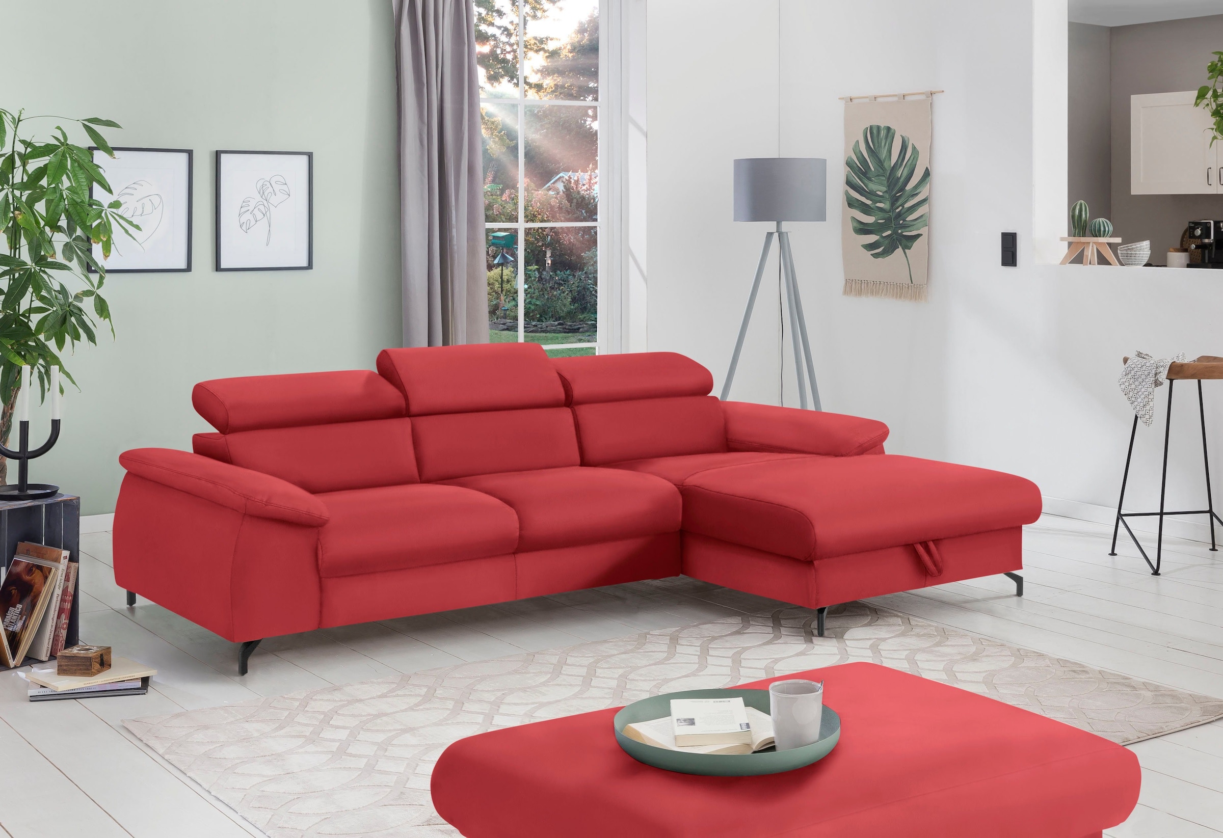 COTTA Polstergarnitur "Komaris L-Form", (Set), Set bestehend aus: Ecksofa m günstig online kaufen