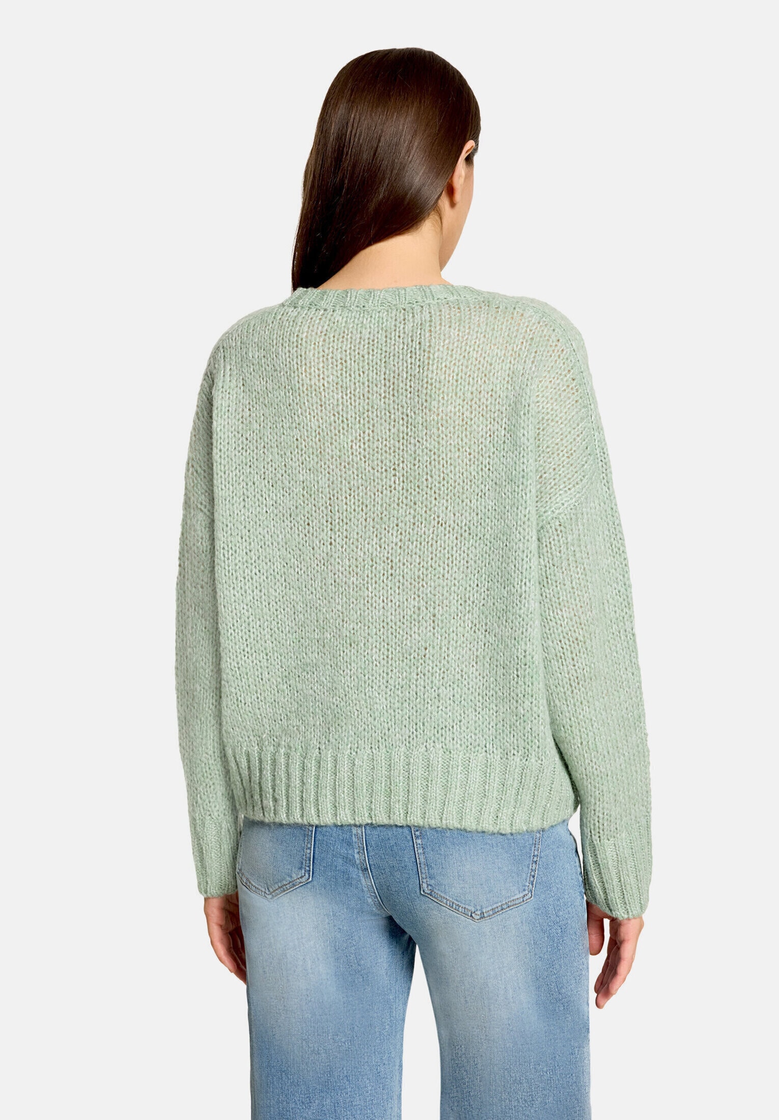 Cartoon Strickpullover »Damen mit Rundhalsausschnitt« 1