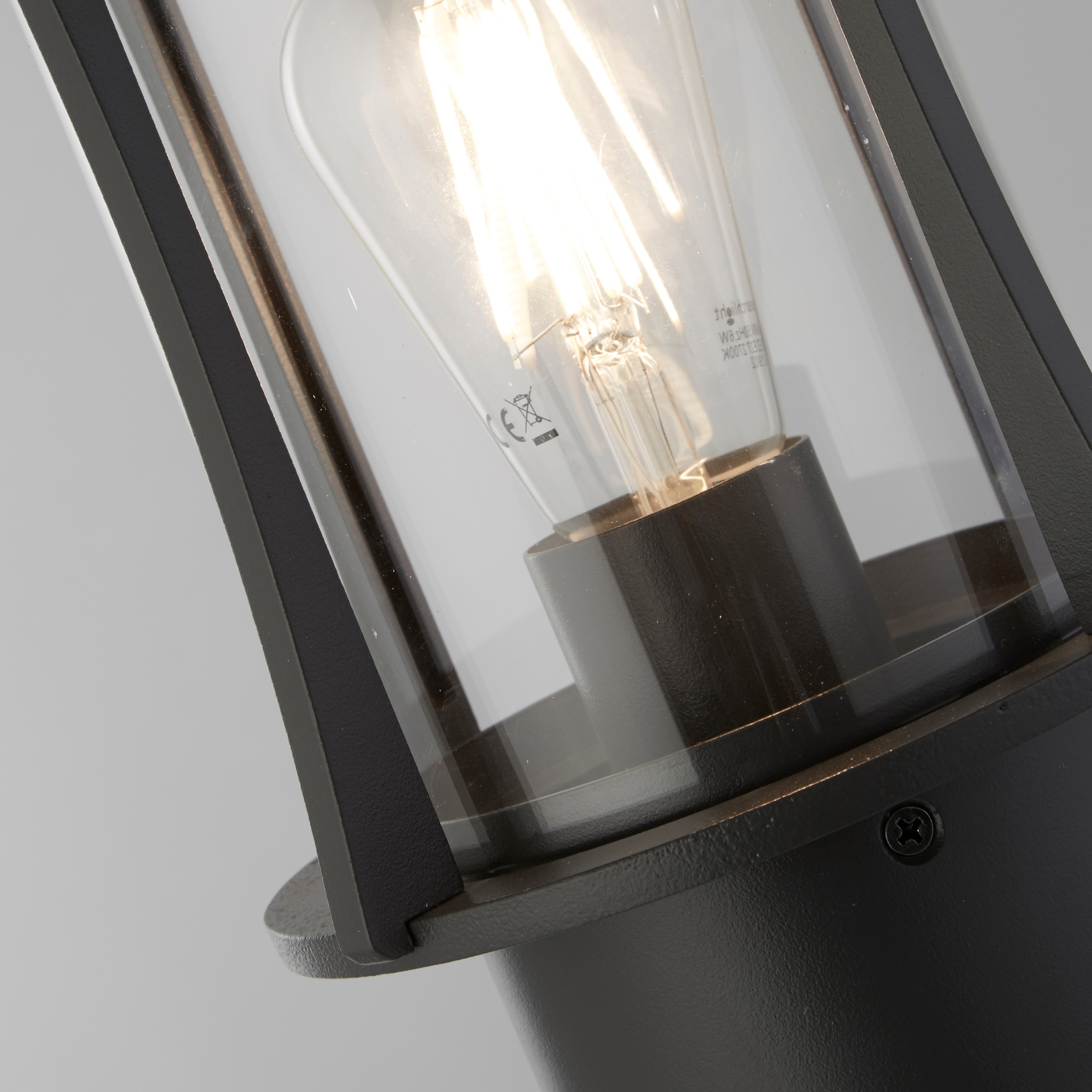 Searchlight Pollerleuchte »Pagoda Outdoor Post - Black Metal & Clear Glass« E27 1 Stk.