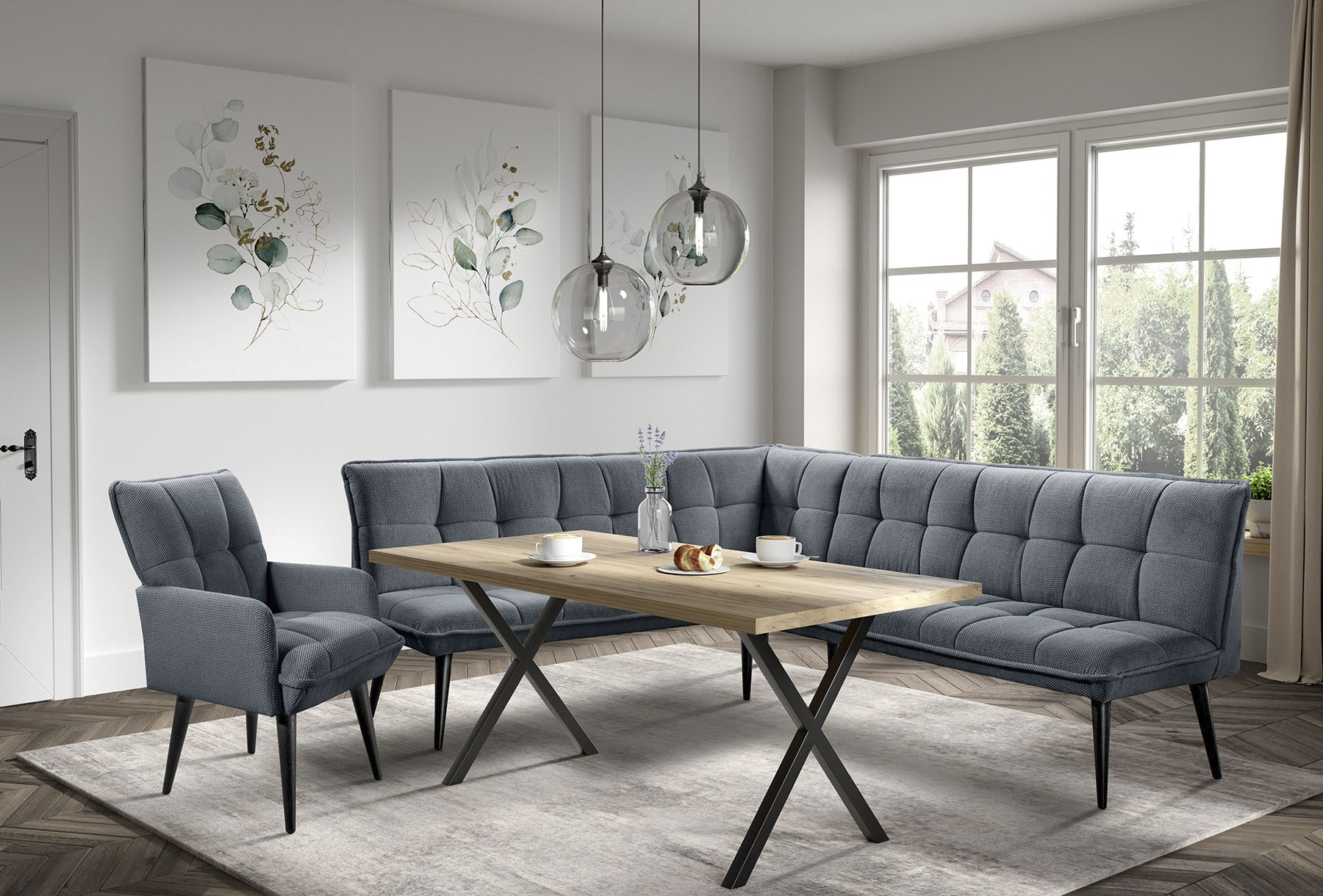 exxpo - sofa fashion "Mocca Essbank, Sitzbank" hoher Sitzkomfort, bequem und elegant, hochwertige Detailverarbeitung