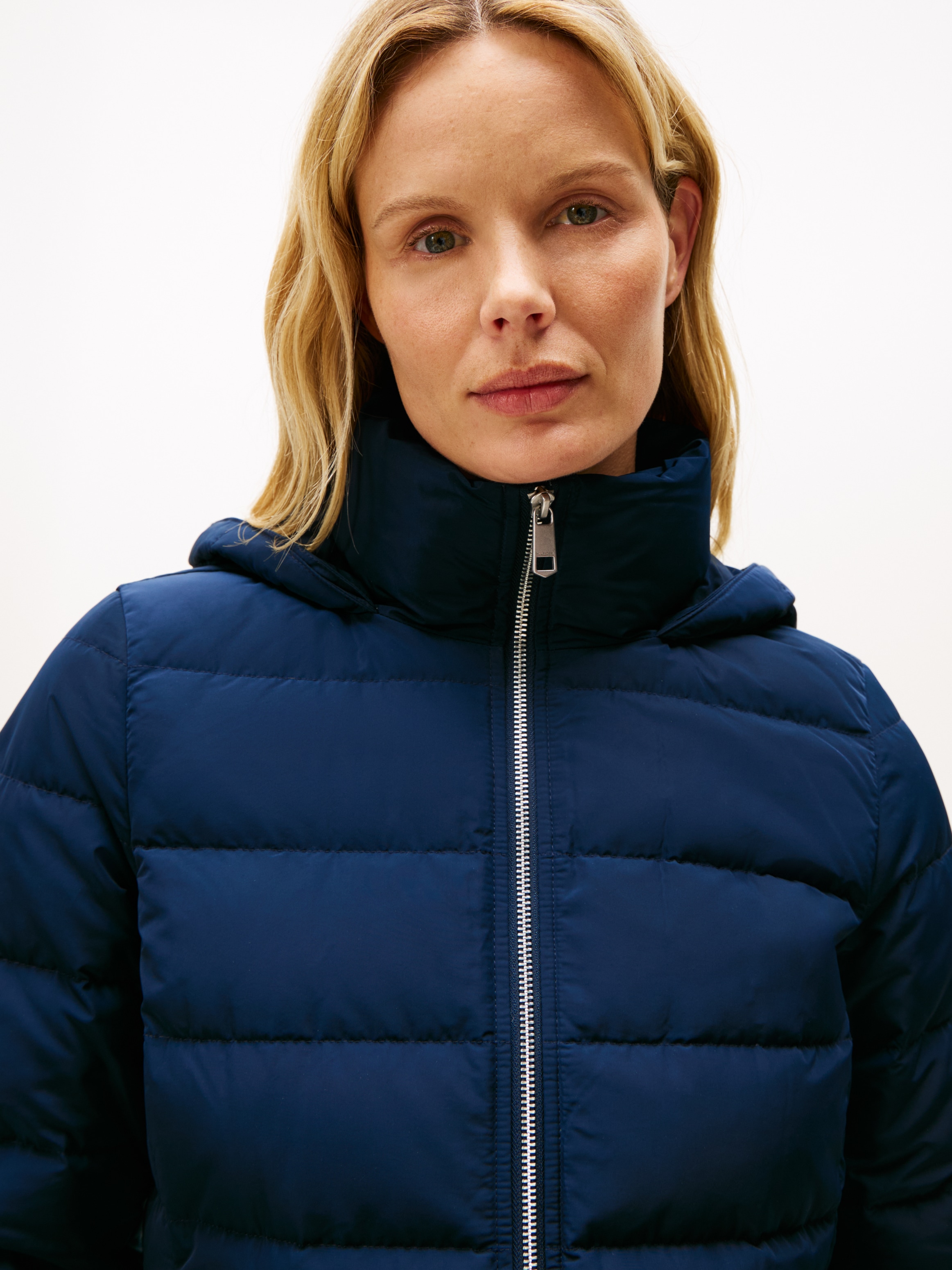 Tommy Hilfiger Steppjacke "MW DOWN SLIM JACKET WITH FUR" mit Kapuze mit Fel günstig online kaufen