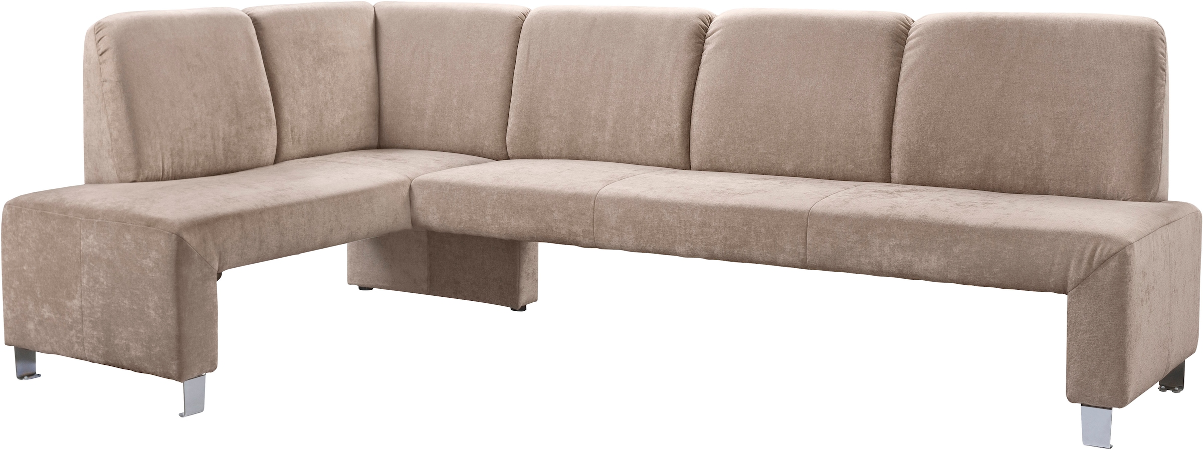 exxpo - sofa fashion Eckbank "Intenso, viele Bezugsstoffe Cord, Struktur 243/158 cm (B/T)" hohe Bodenfreiheit, frei im Raum stellbar, hoher Sitzkomfort