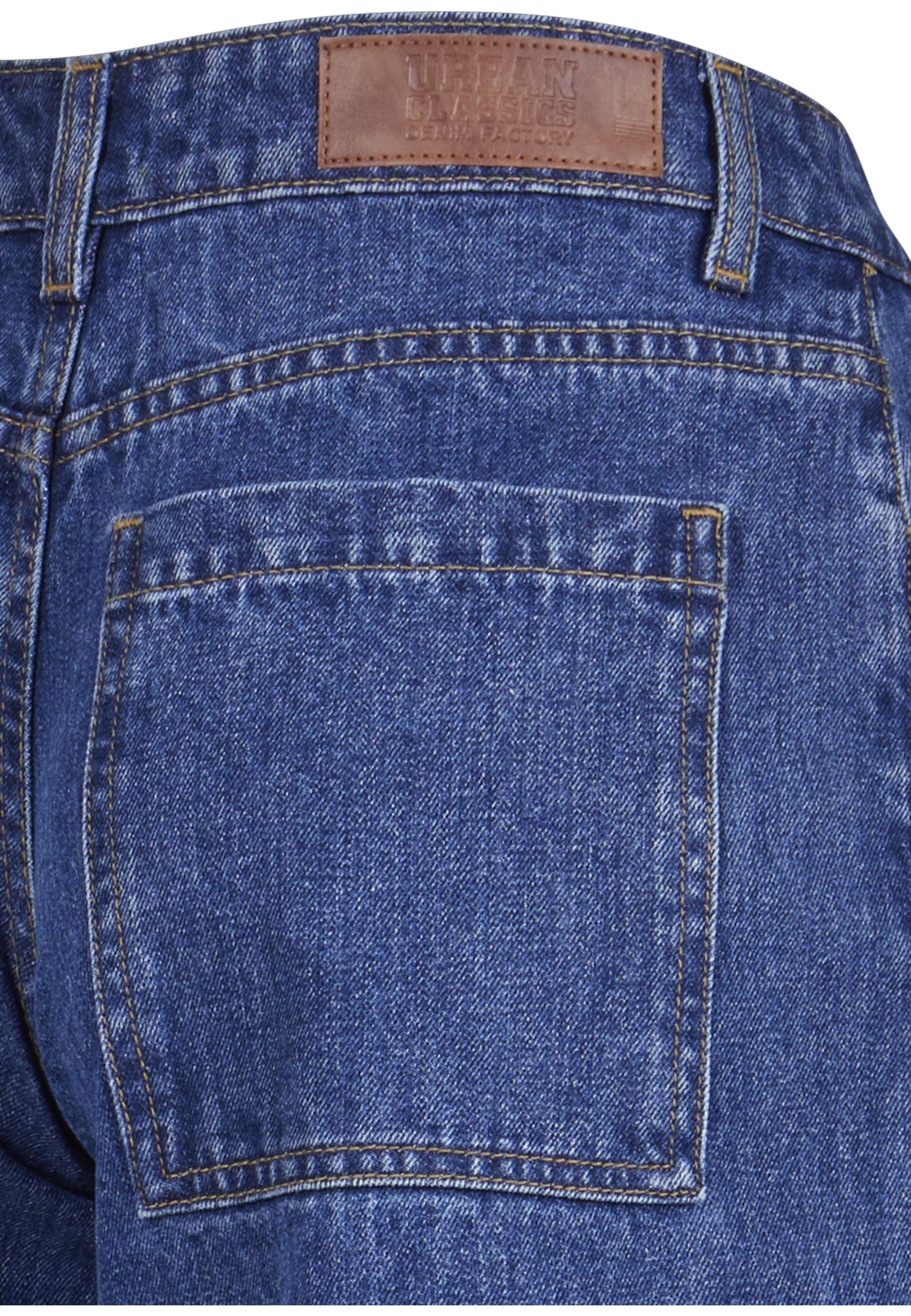 URBAN CLASSICS Bequeme Jeans »Urban Classics Damen Ladies Mid Waist Wide Denim«