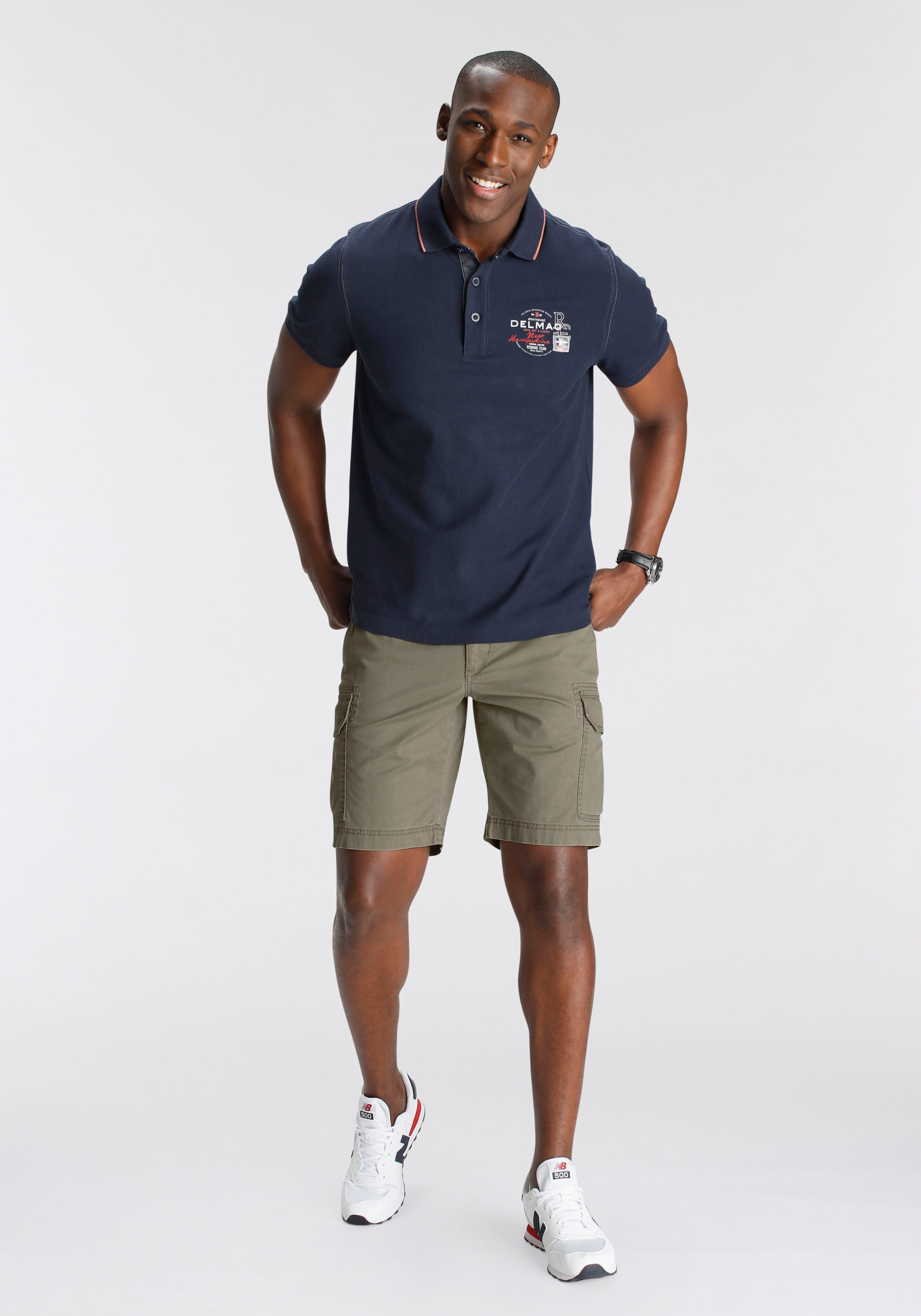 DELMAO Polo Shirt Blue 4XL 3