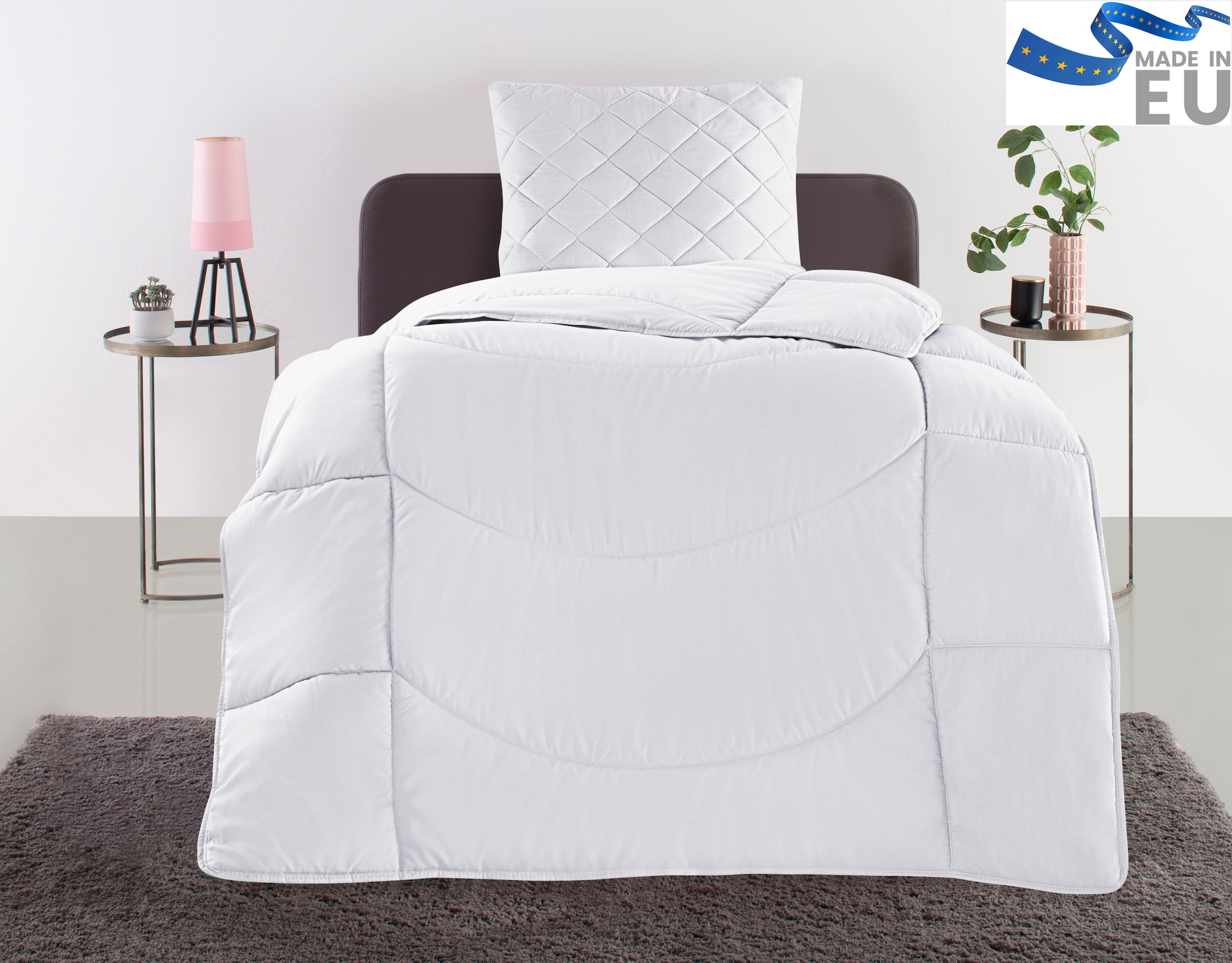 OTTO home Steppbett + Kopfkissen "Microlux, Bettdecke 135x200 cm, 155x220 c günstig online kaufen