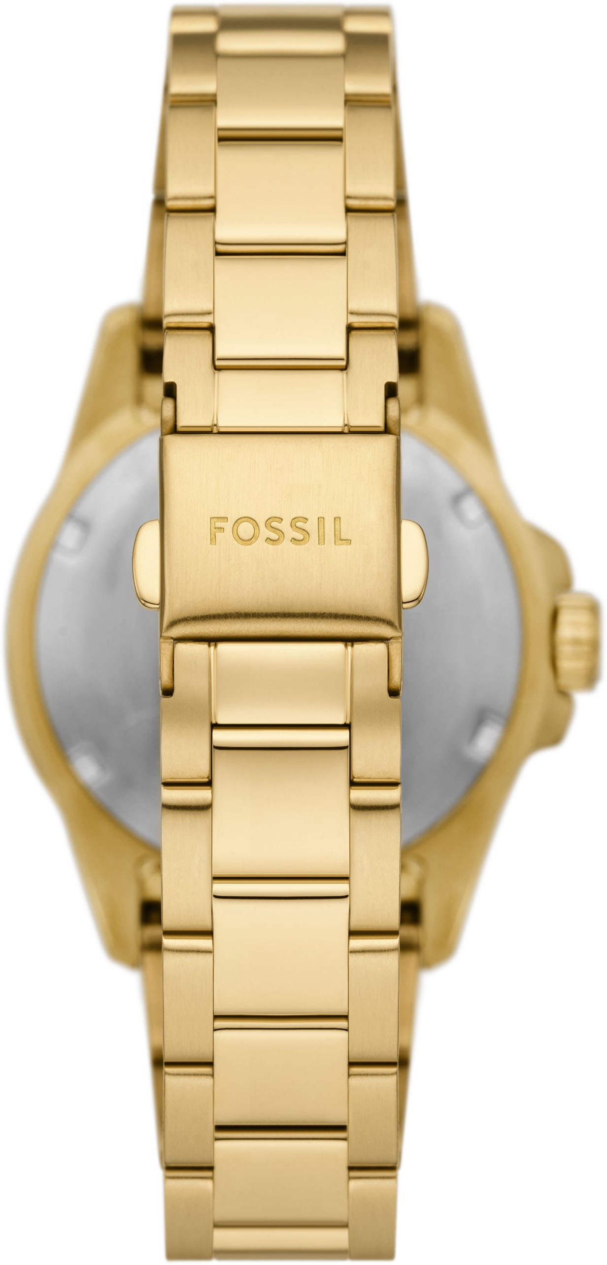 Fossil Quarzuhr »FOSSIL BLUE DIVE LADIES«, Armbanduhr, Damenuhr, Edelstahlarmband, bis 10 bar wasserdicht