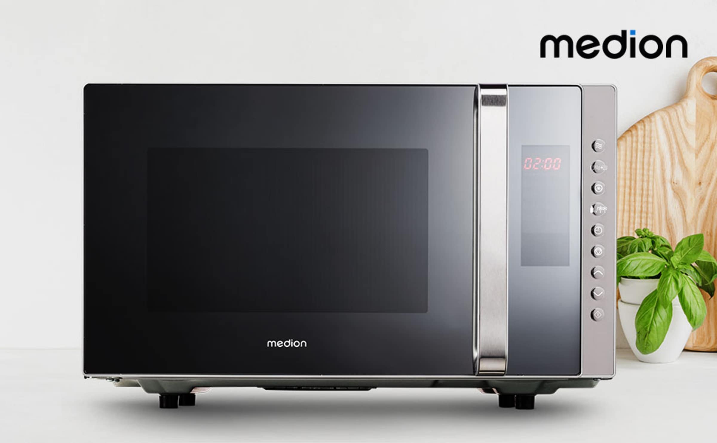 Medion® Mikrowelle »MD 17495 mit Grill und Heißluftfunktion, Timerfunktion, 23 L Kapazität«, Grill und Heißluft, 800 W, 5 Leistungsstufen, 10 Automatikprogramme, Auftaufunktion