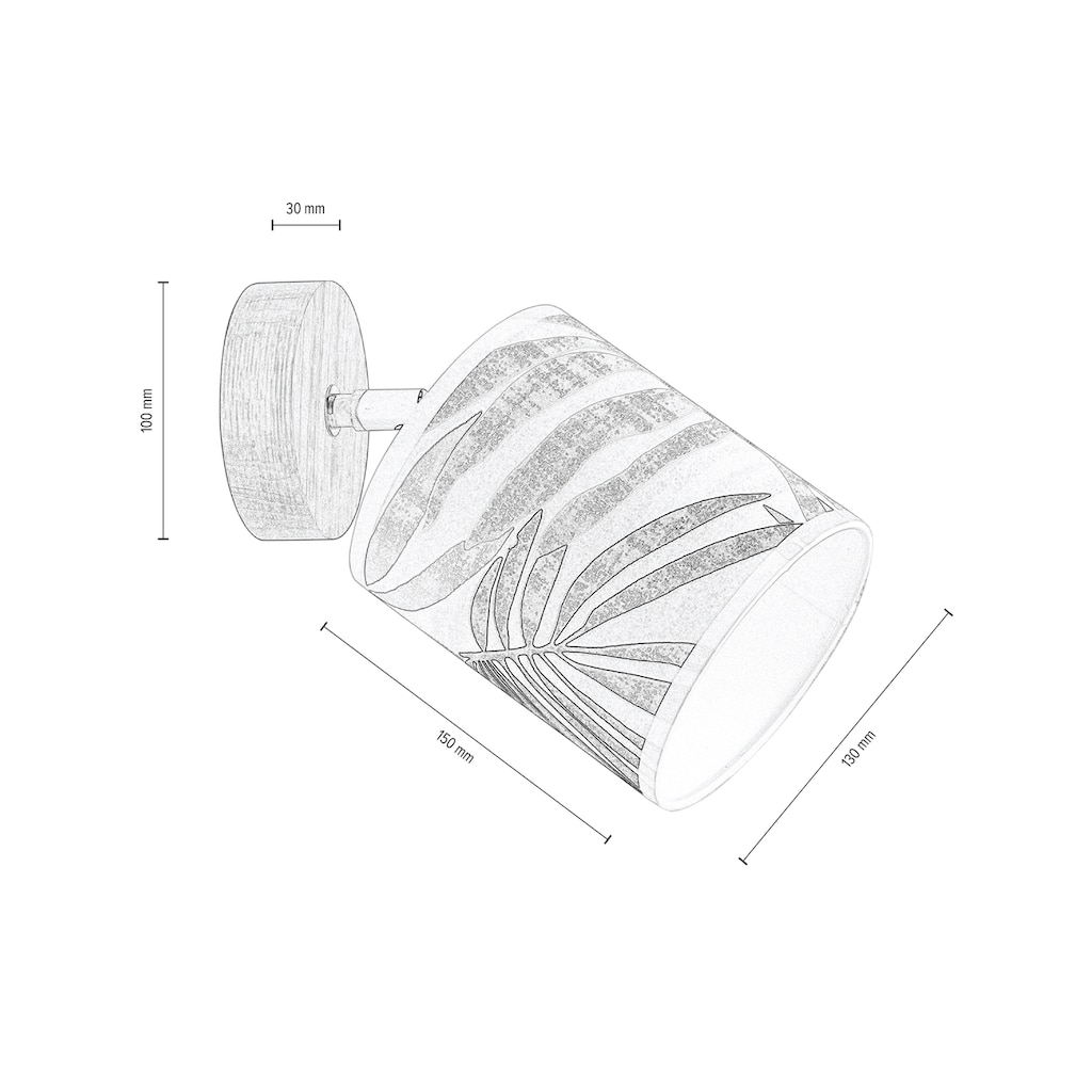 BRITOP LIGHTING Wandleuchte »HOJA«, 1 flammig-flammig