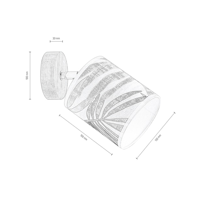 BRITOP LIGHTING Wandleuchte »HOJA«, 1 flammig-flammig, Schirme aus laminierter  Tapete, Baldachin aus Eichenholz | BAUR