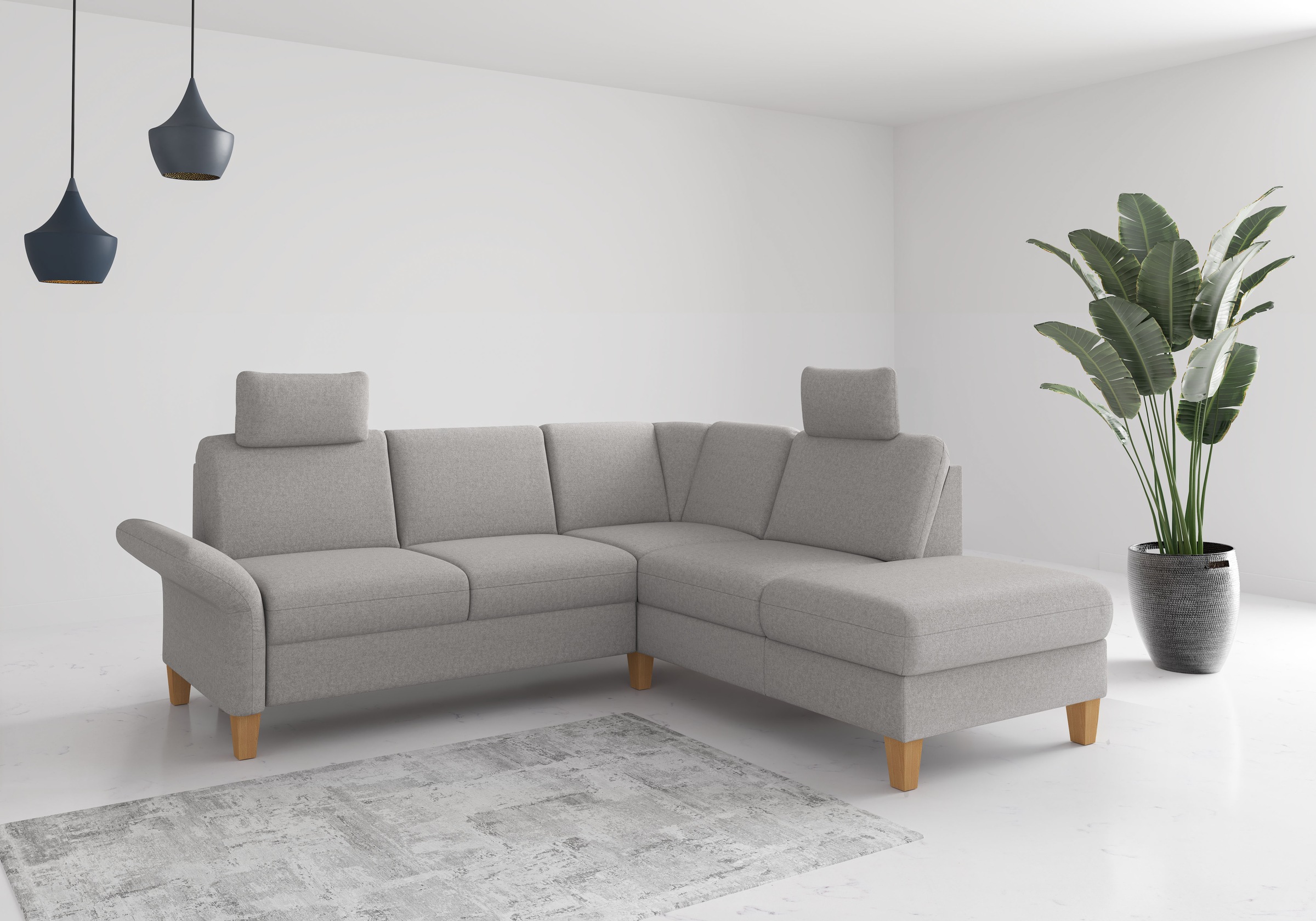 OTTO home Ecksofa "Rochelle, L-Form" wahlweise mit Armteilverstellung, Schlaffunktion und Bettkasten