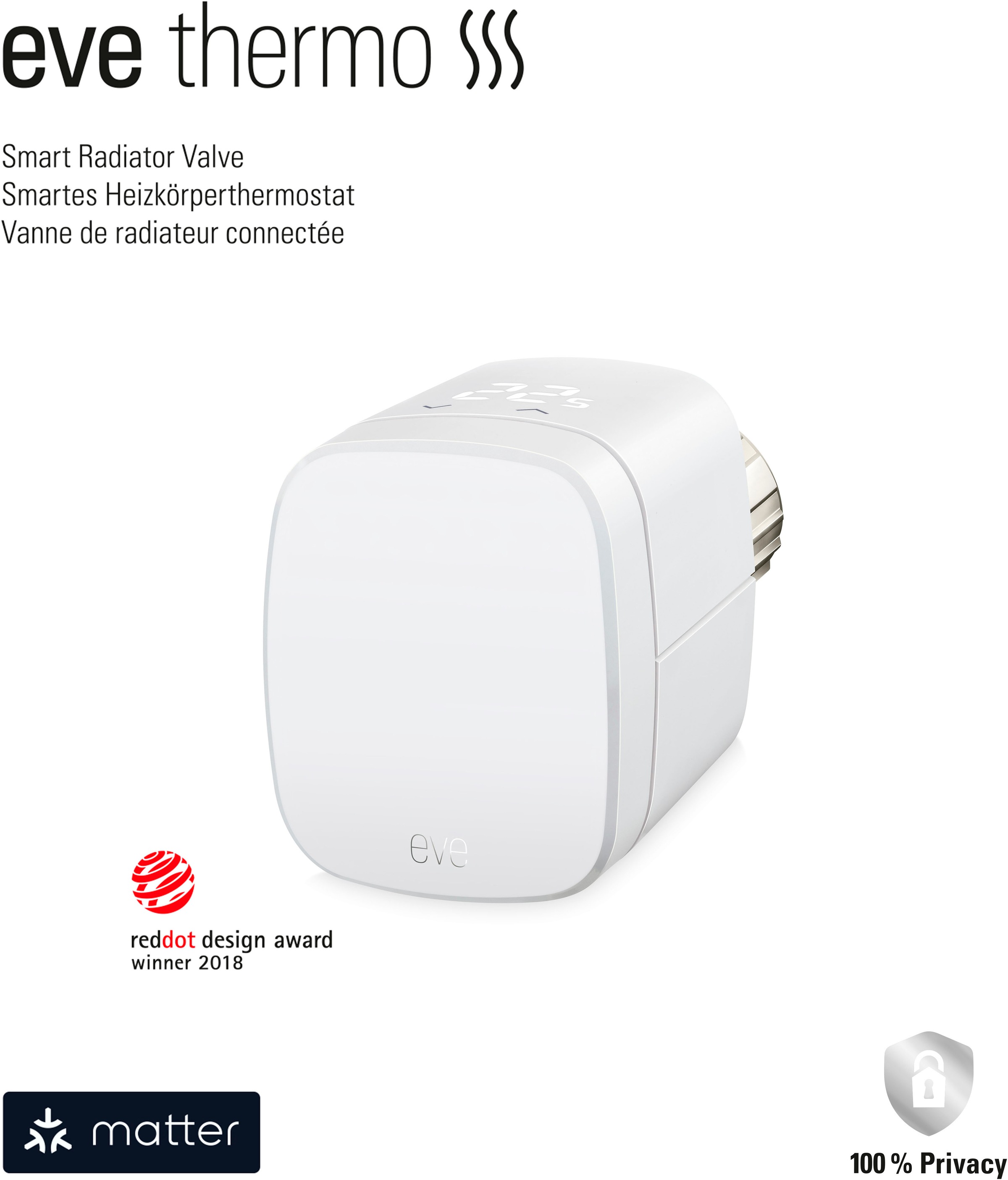 EVE Heizkörperthermostat »Thermo (Matter)-2er Pack«