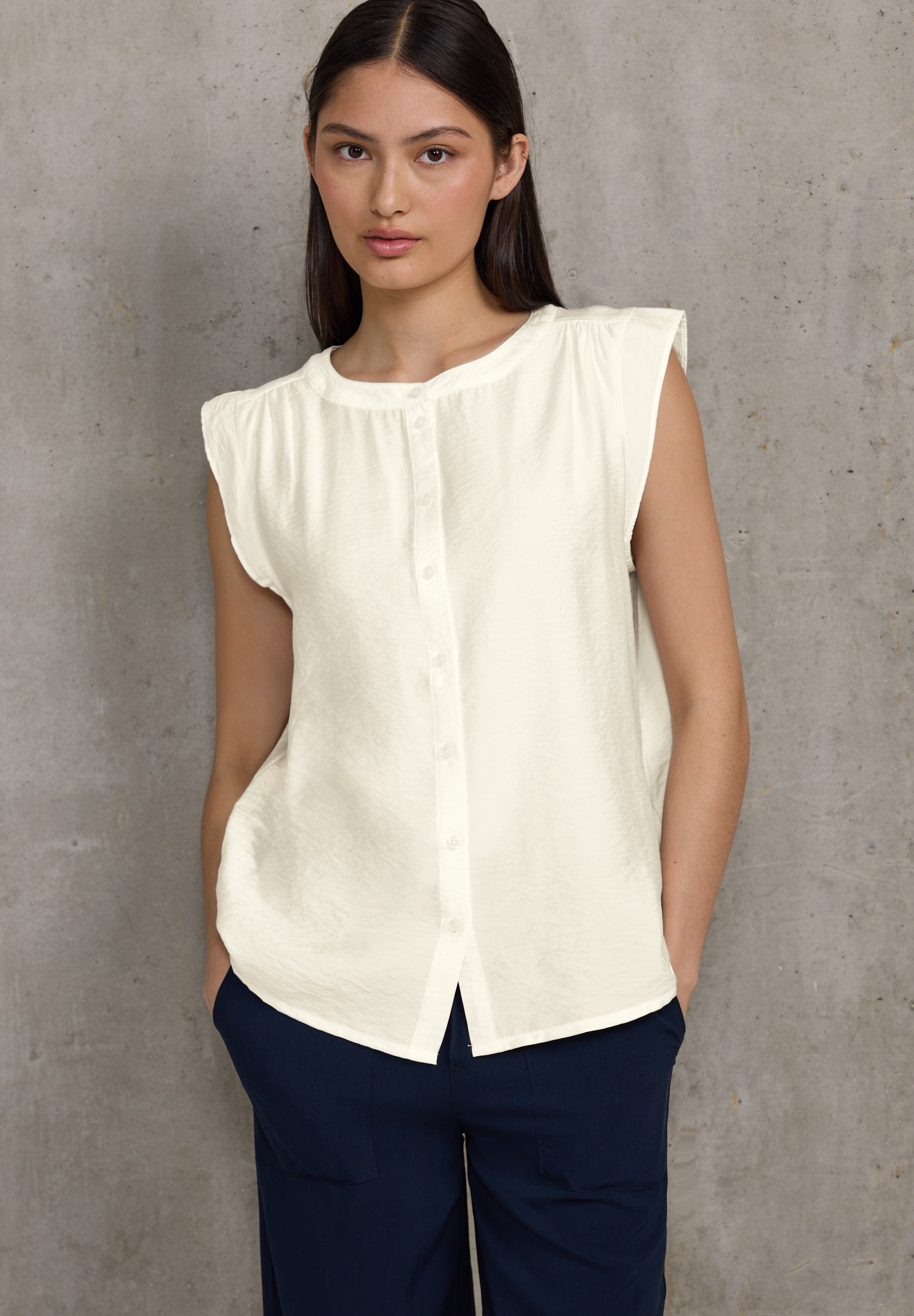 STREET ONE STUDIO Blusentop aus softem Materialmix