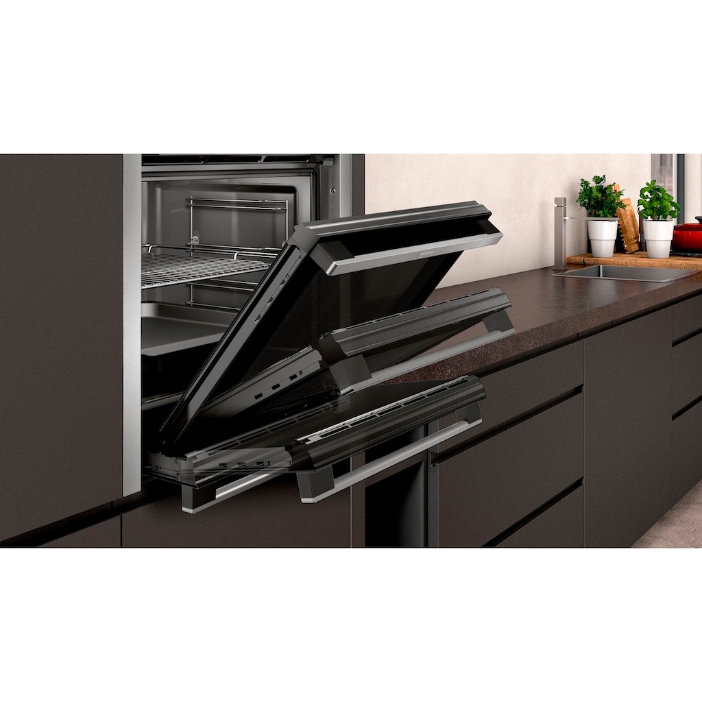 NEFF Einbaubackofen »B6ACH7AN0«, N 50, B6ACH7AN0, mit Hide®, Pyrolyse, EasyClean, CircoTherm®-Heißluft