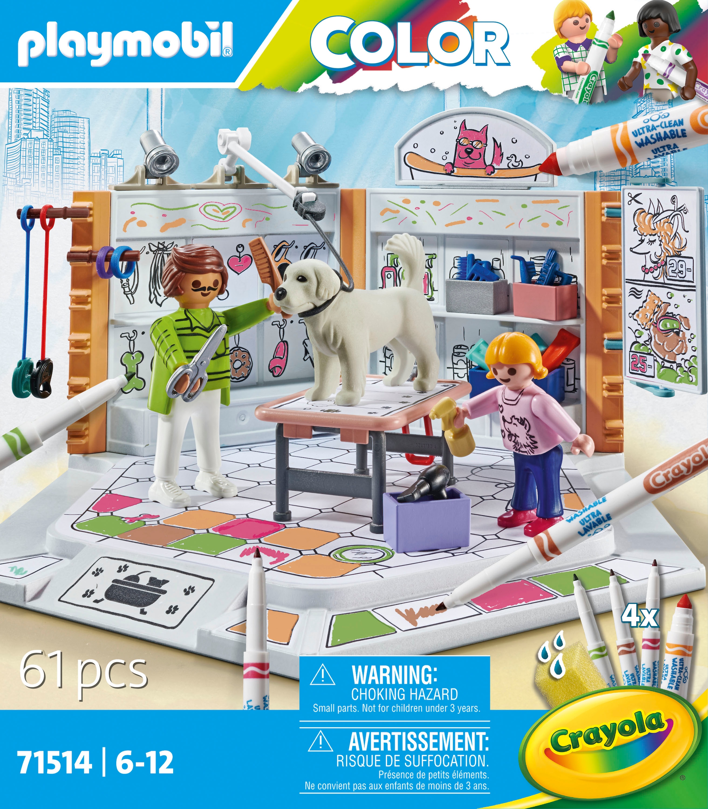 Playmobil® Konstruktions-Spielset »Hundesalon (71514), Color«, (61 St.), Made in Europe