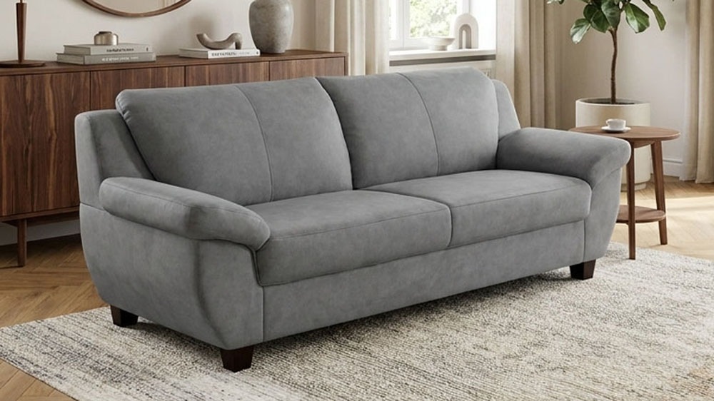 OTTO home 3-Sitzer "Sillkeborg 207 cm, formschönes Sofa mit dunklen Füßen" aus haustierfreundlichem Pet Friendly Bezug