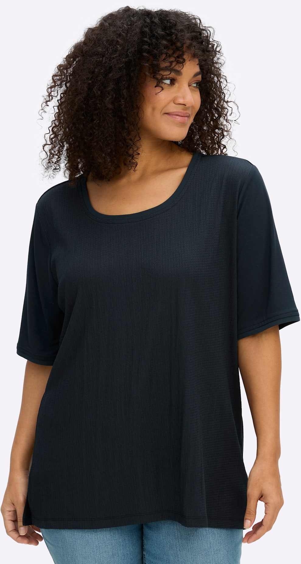 Sheego Rundhalsshirt "Shirt" 1