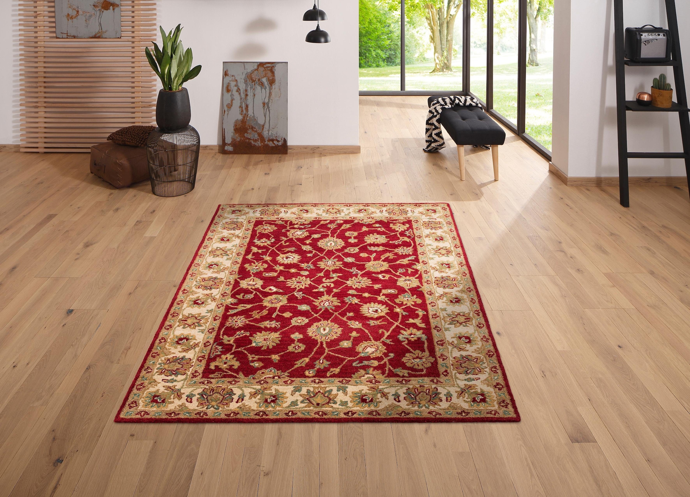 my home Wollteppich "Sahil" rechteckig 14 mm Höhe reine Wolle, Orient-Optik günstig online kaufen