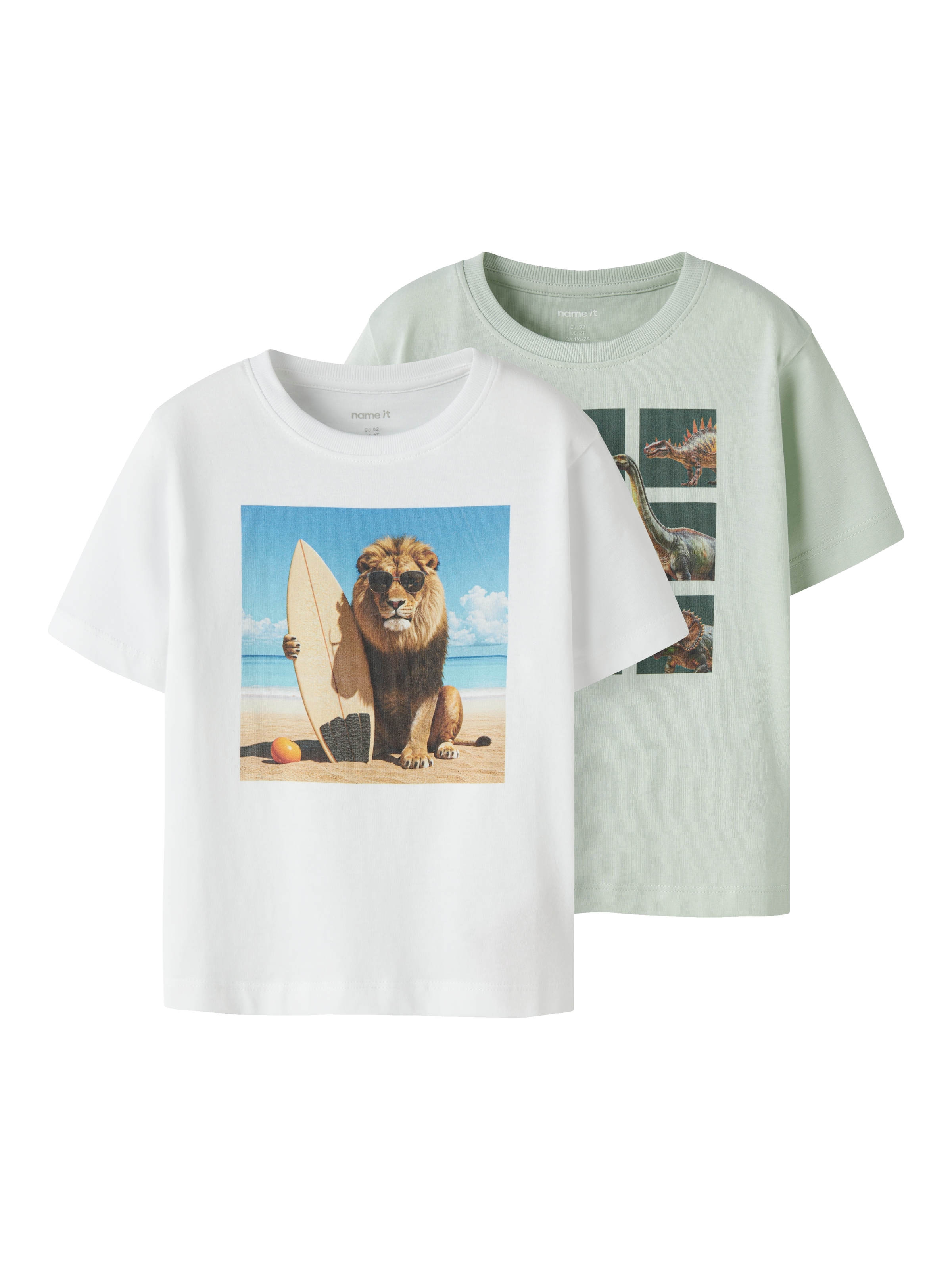 Name It T-Shirt "NMMVOTO 2P SS NREG TOP" Packung, 2 Baumwolle, regular fit