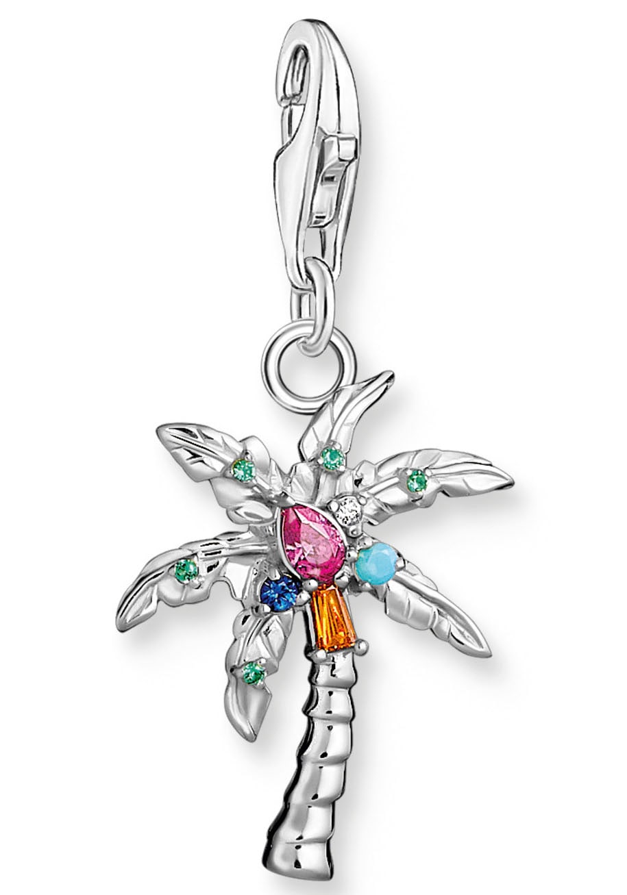 THOMAS SABO Charm-Einhänger »Palme, 1932-342-7«, mit Glas-Keramik Stein