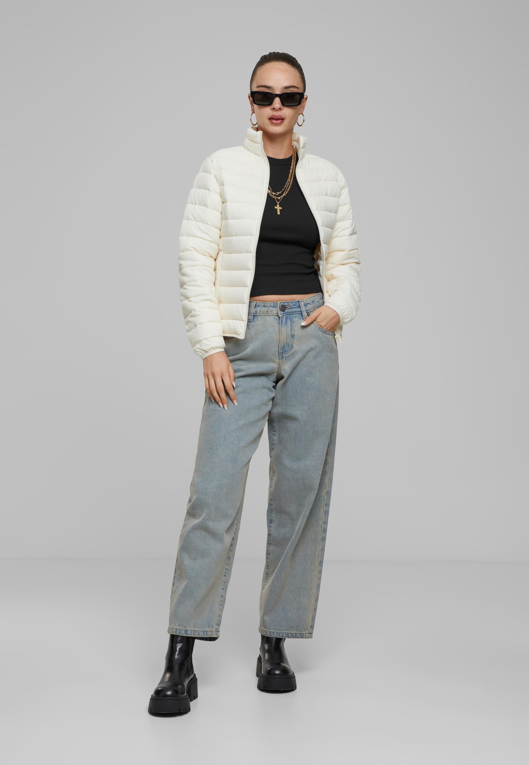 URBAN CLASSICS Bequeme Jeans »Urban Classics Ladies Mid Waist 90´s Jeans«