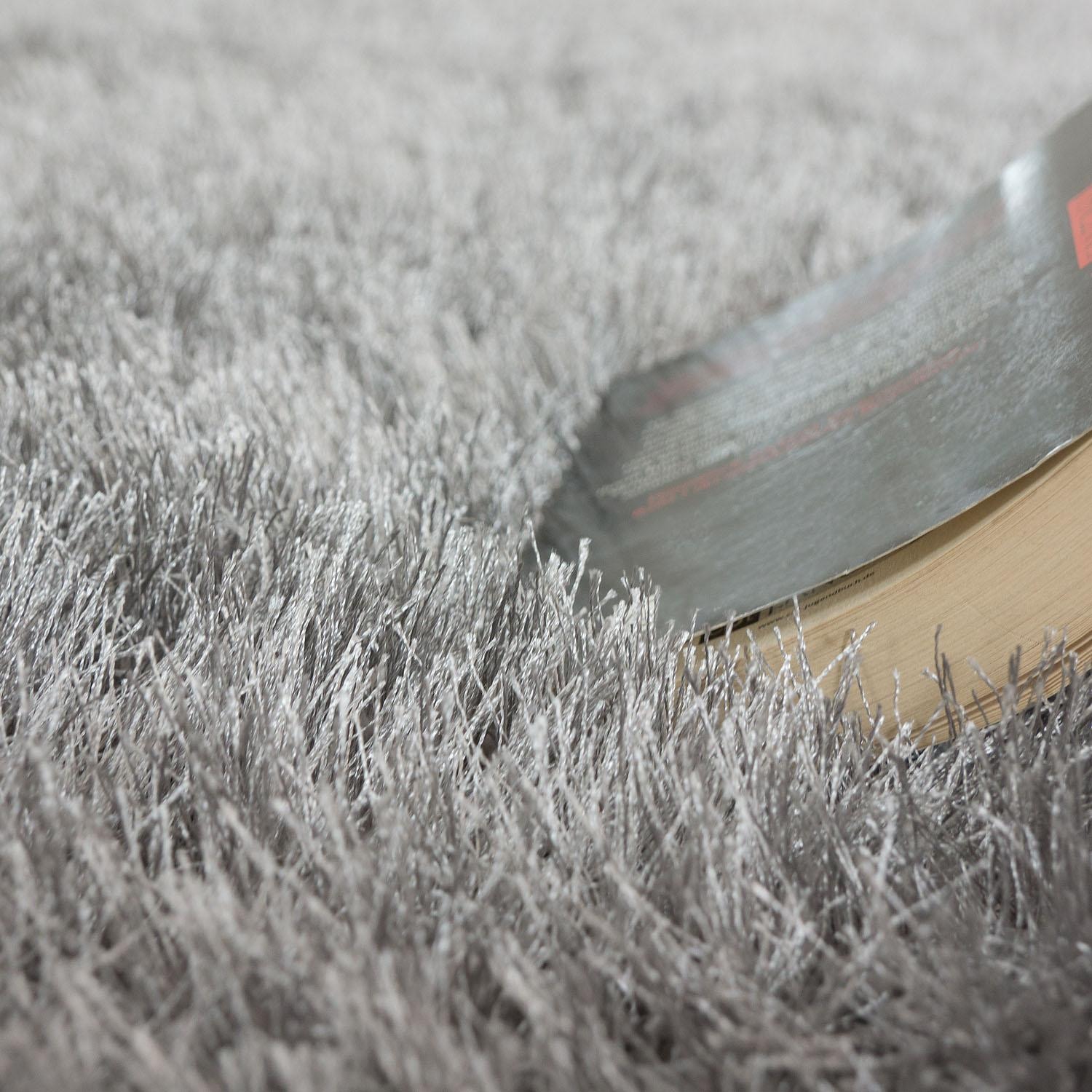 Paco Home Hochflor-Teppich »Glamour 300«, rechteckig, 70 mm Höhe, Uni Farben, mit weichem Glanz Garn, auch als Läufer erhältlich