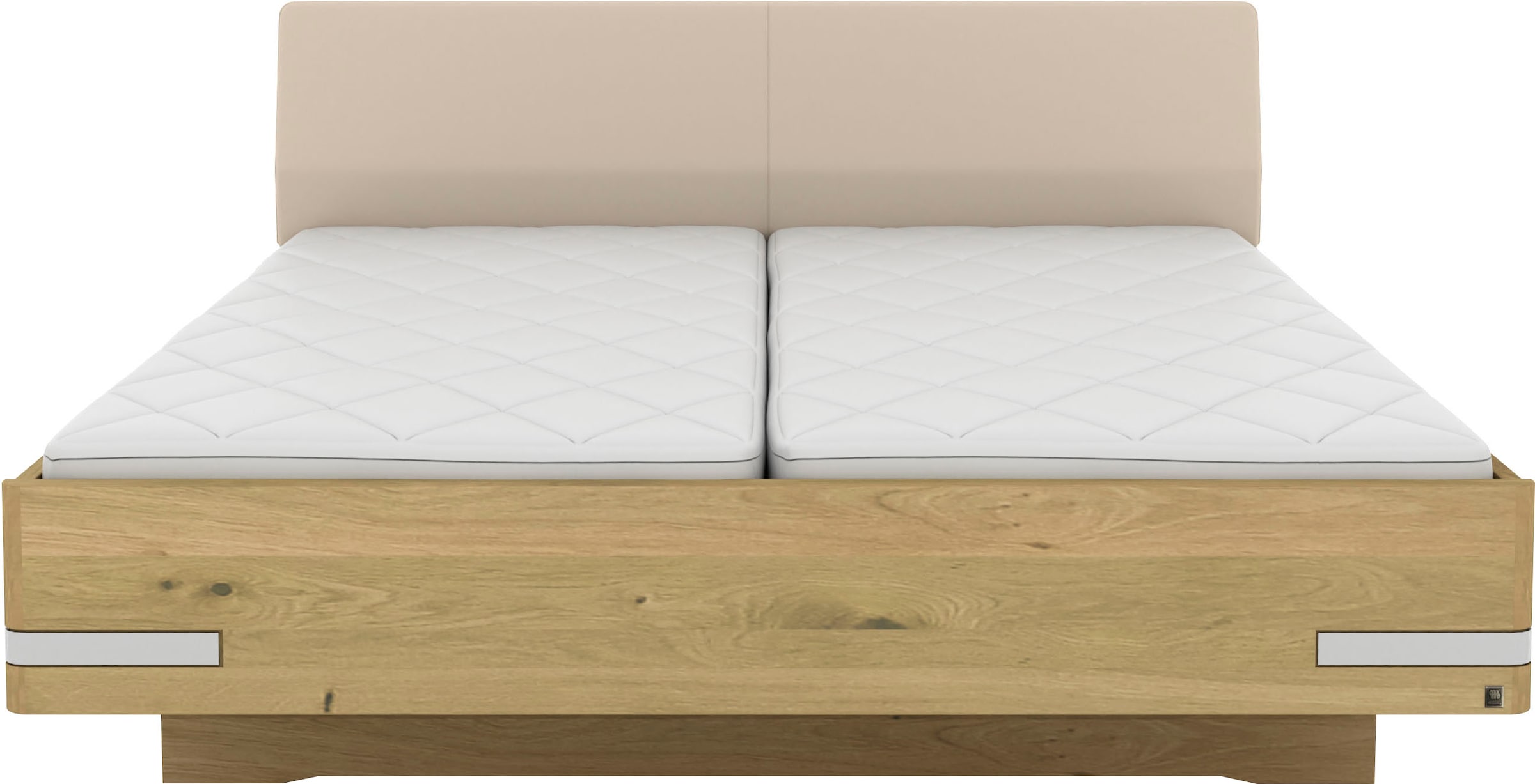 Musterring Holzbett "Savona, Bettgestell, Bettrahmen, teilmassiv Bianco-Eic günstig online kaufen