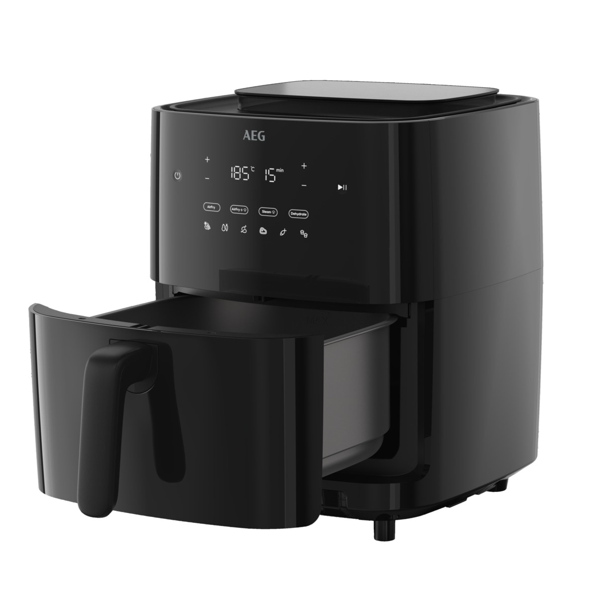 AEG Heißluftfritteuse »8000 (AAF7SB) 10 voreingestellte Funktionen«, 1700 W, Frittieren, Dampfgaren, Backen, Aufwärmen