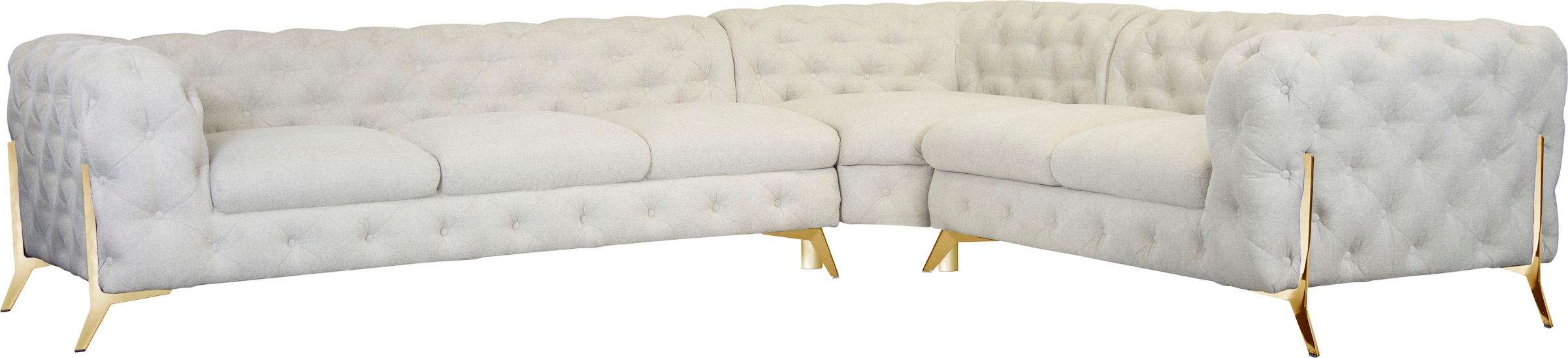 Home affaire Chesterfield-Sofa "Amaury L-Form" großes Ecksofa, Chesterfield günstig online kaufen