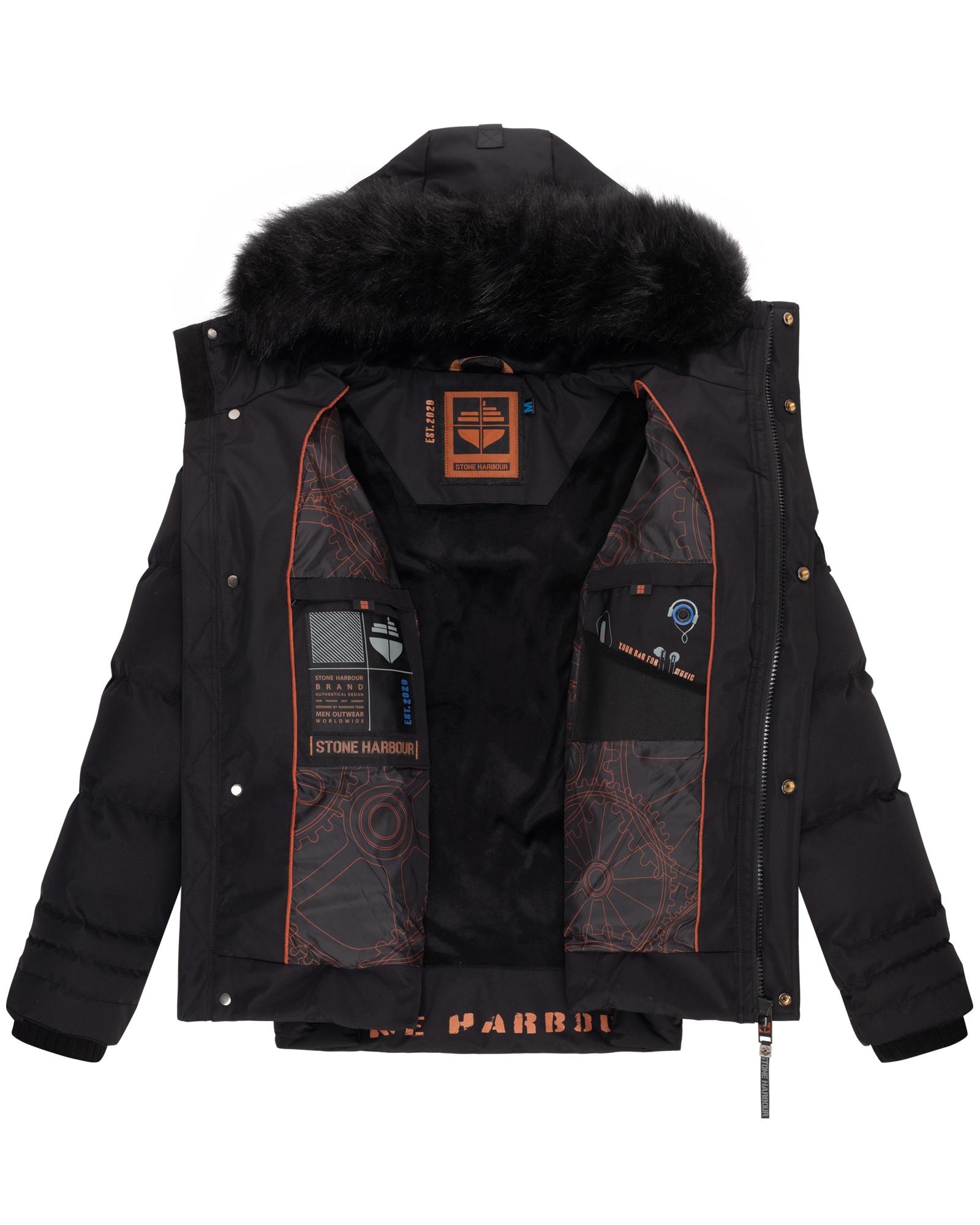 Stone Harbour Steppjacke »Romaan«, mit Kapuze, gesteppte Winterjacke mit Kapuze