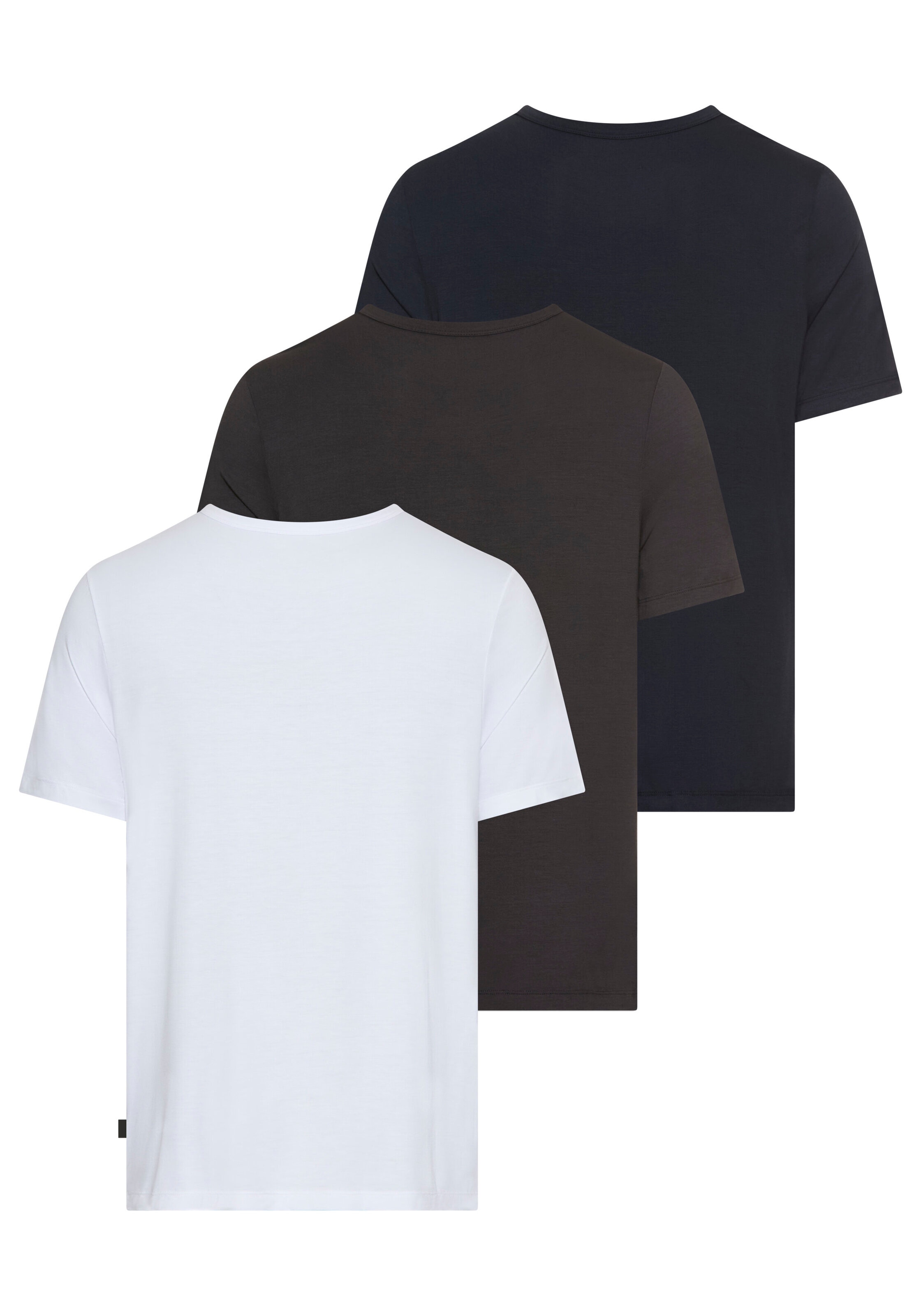 BOSS T-Shirt "TShirt RN 3P Natura", (3 tlg.), einfarbiges T-Shirt mit Marke günstig online kaufen