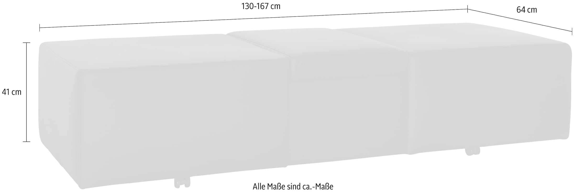 W.SCHILLIG Hocker »taboo«, ausziehbar, inklusive Zwischenablage