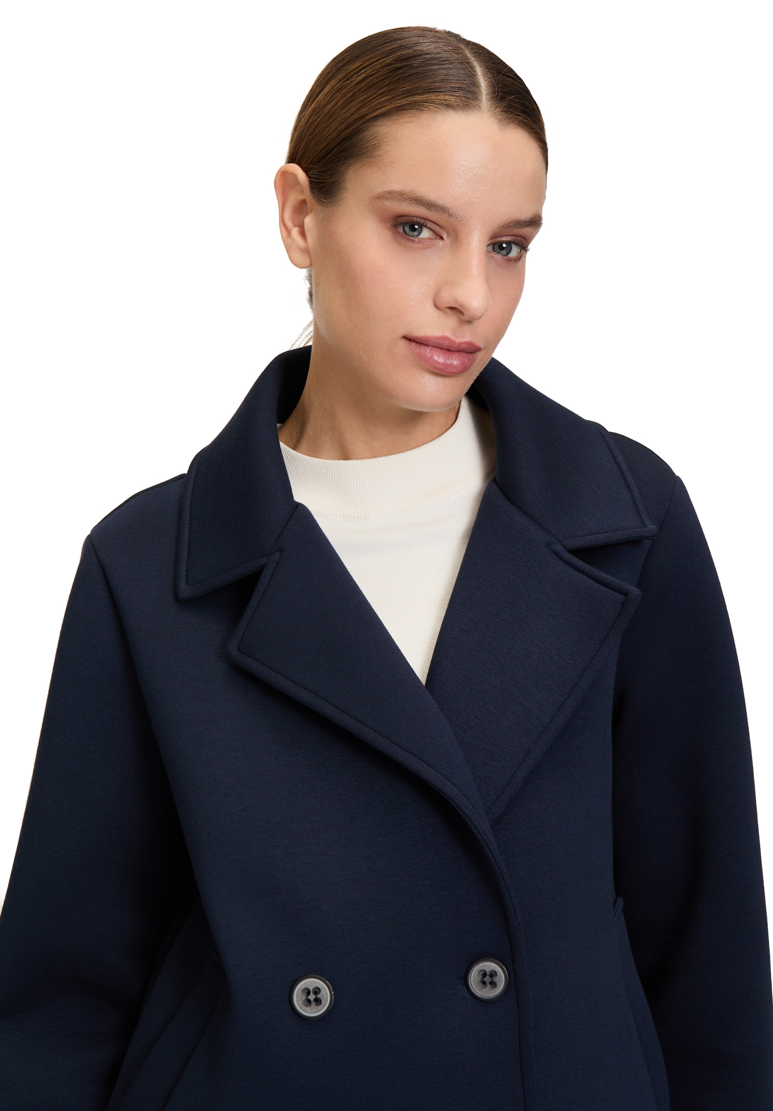 Amber & June Canvasjacke »Amber & June Damen Blazer-Jacke mit Reverskragen«