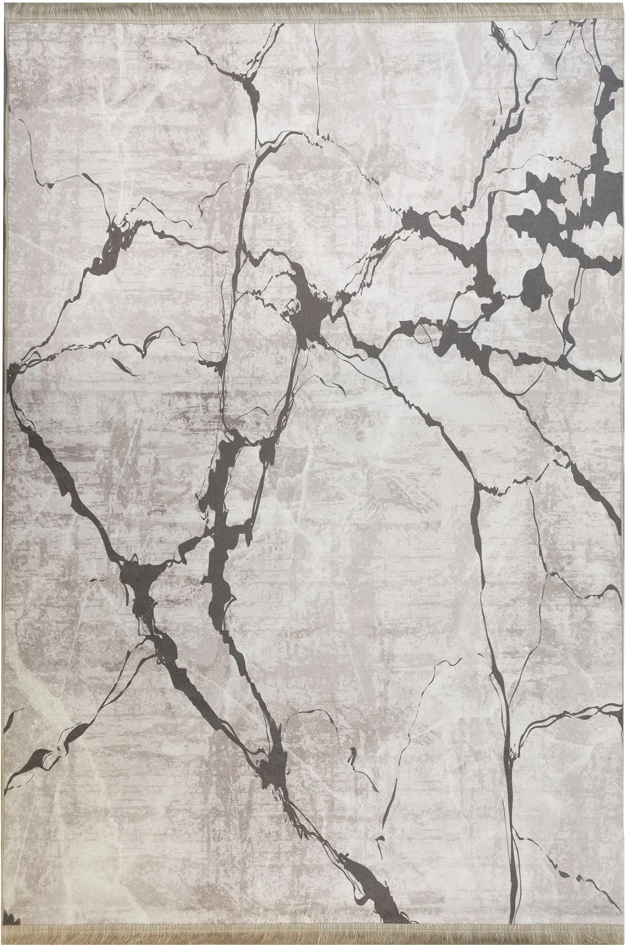 RESITAL The Voice of Carpet Teppich »Sultan 0063« rechteckig 9 mm Höhe Flachgewebe, bedruckt, Marmor Design, mit Fransen, waschbar