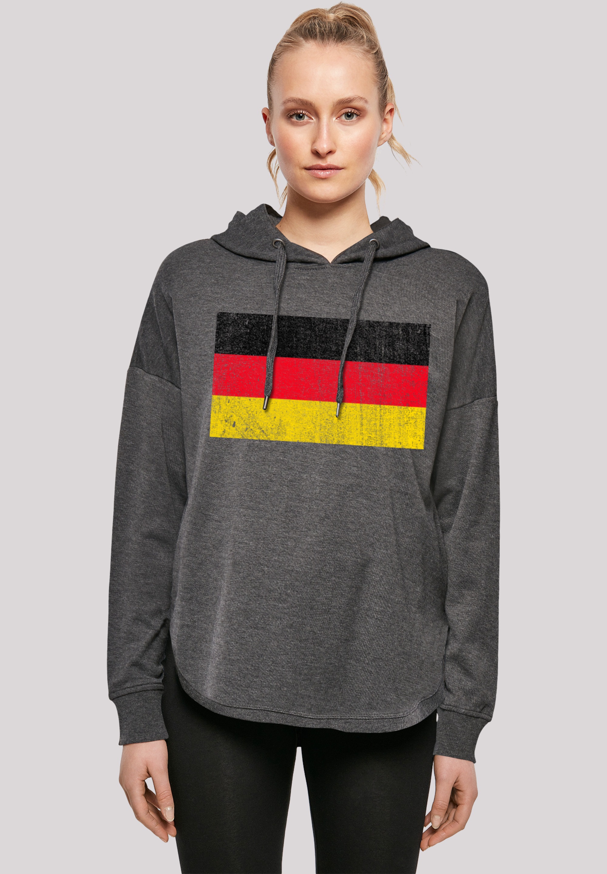 F4NT4STIC Kapuzenpullover "Germany Deutschland Flagge distressed", Print