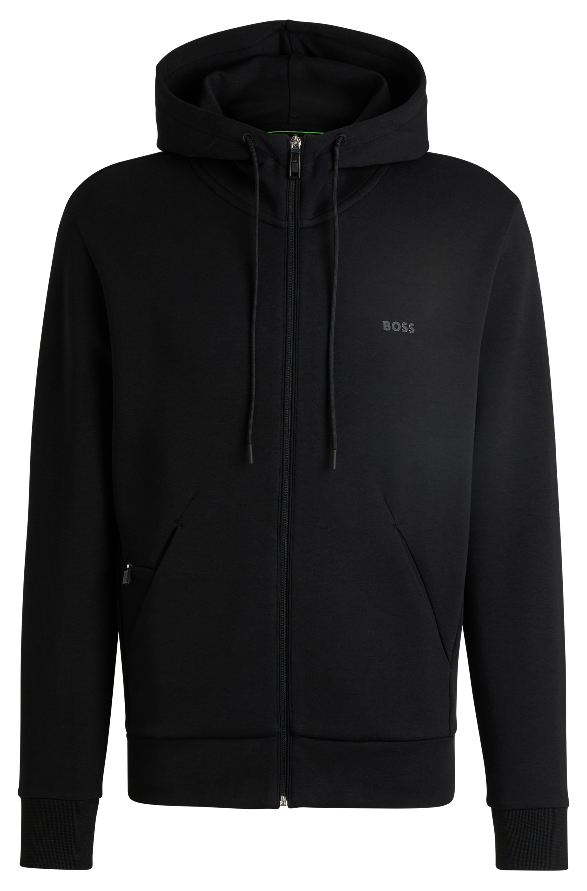 BOSS GREEN Kapuzensweatjacke »Saggy«, mit BOSS Aufdruck