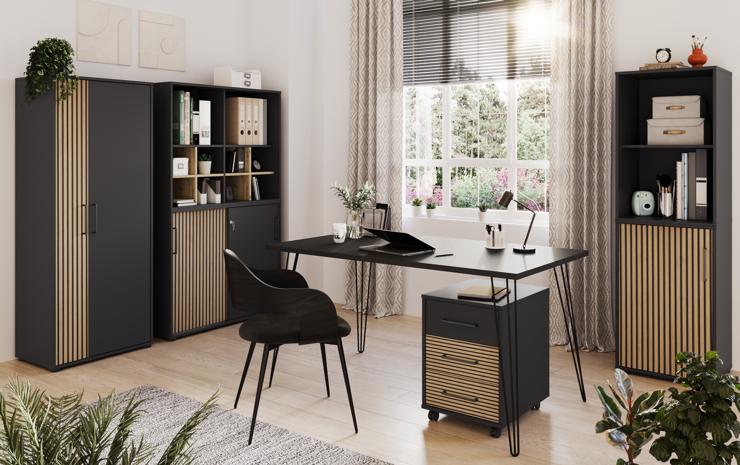 Tchibo - Aktenschrank »Hank« - 65x41x163,5cm - schwarz -