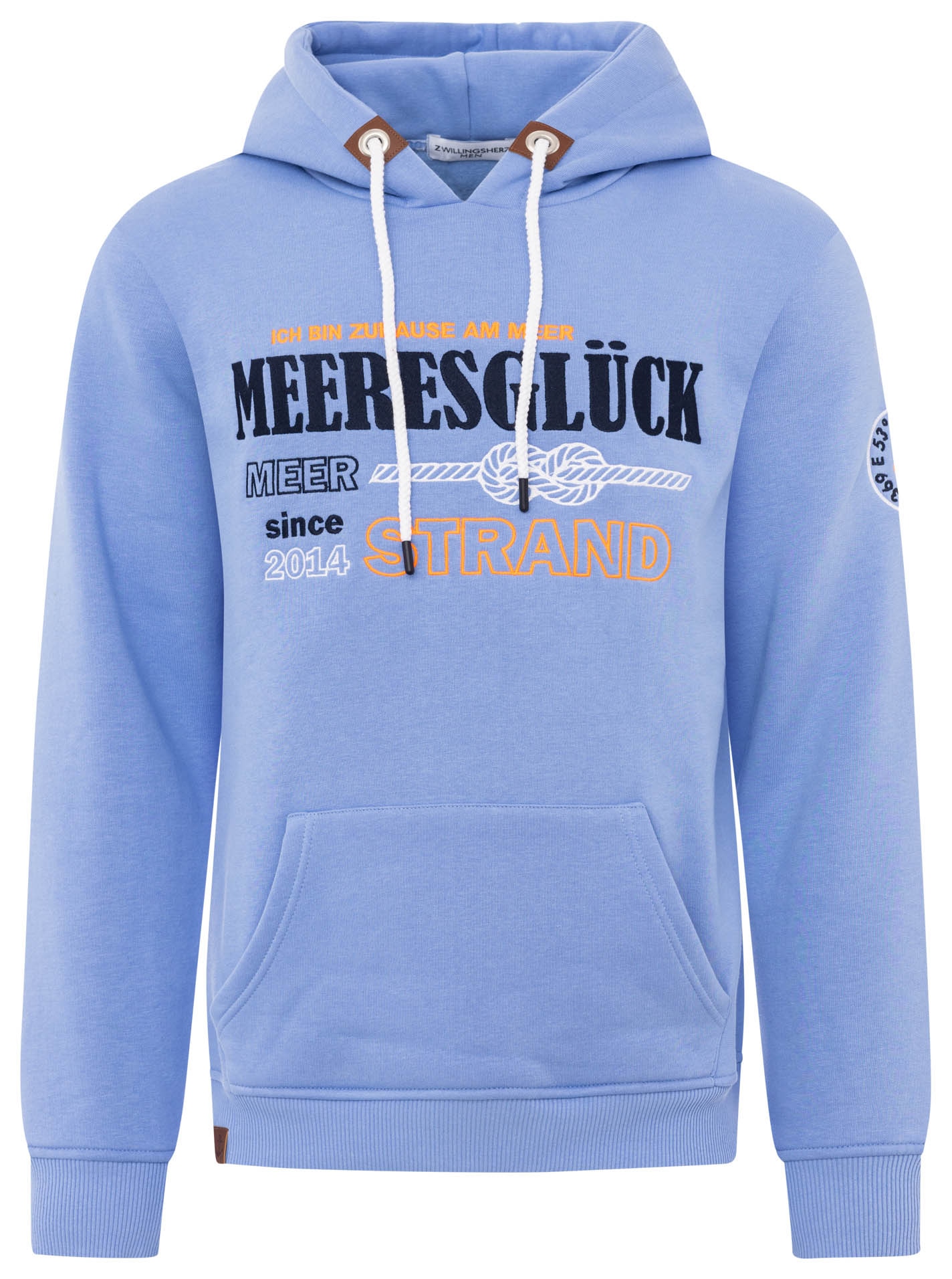 Zwillingsherz Hoodie ""Meeresglück" Herren", mit gesticktem Detail am Ärmel günstig online kaufen